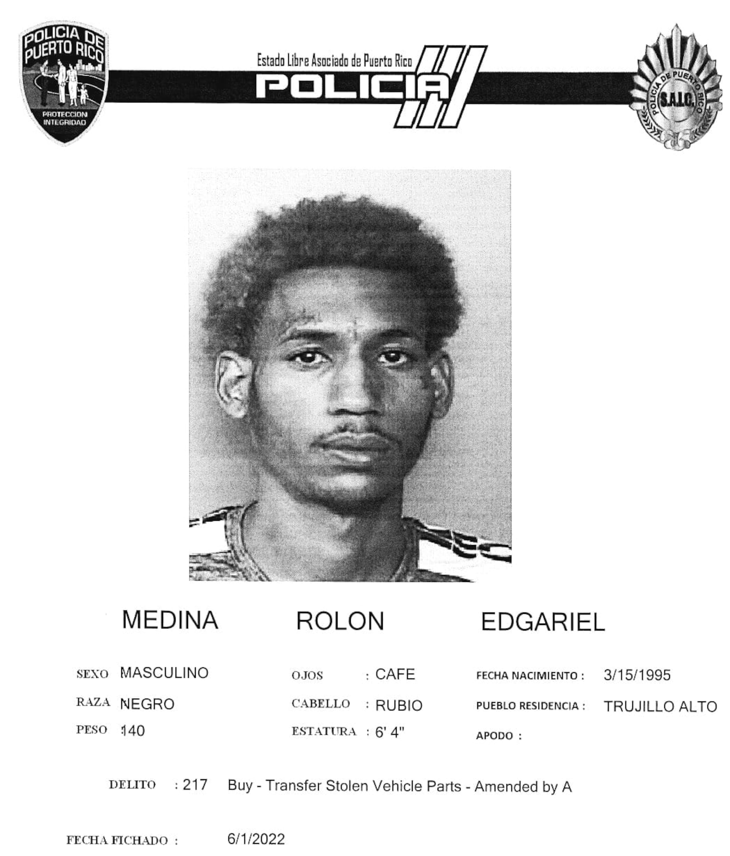 Edgariel Medina Rolón, de 29 años, fue asesinado en Caimito.