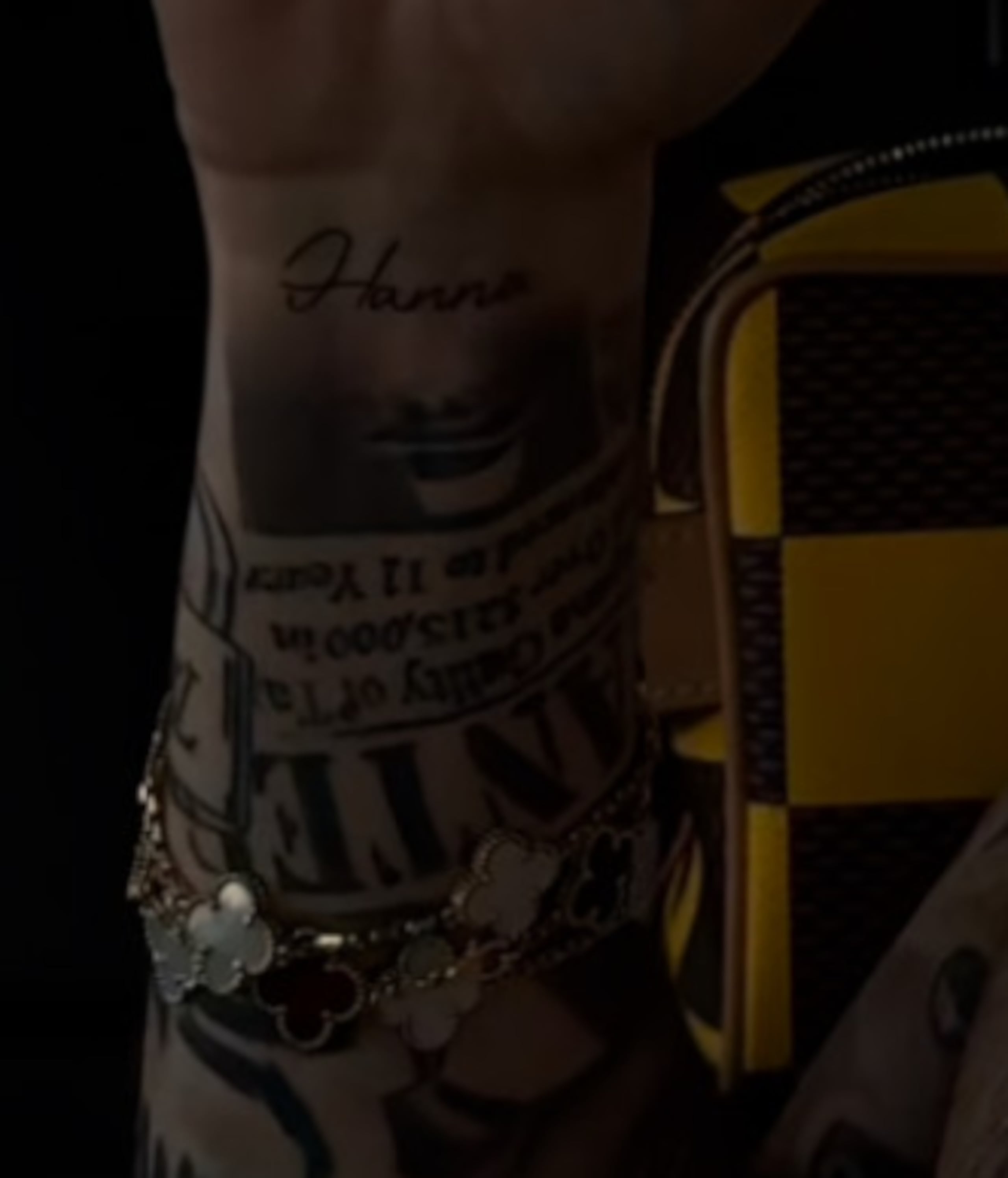 Tatuaje de Peso Pluma (Fotocaptura Instagram)