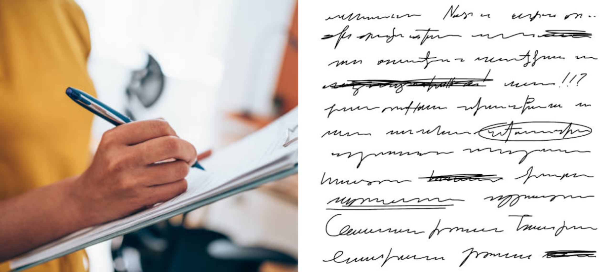 La mala caligrafía está asociada con un alto nivel de cociente intelectual.