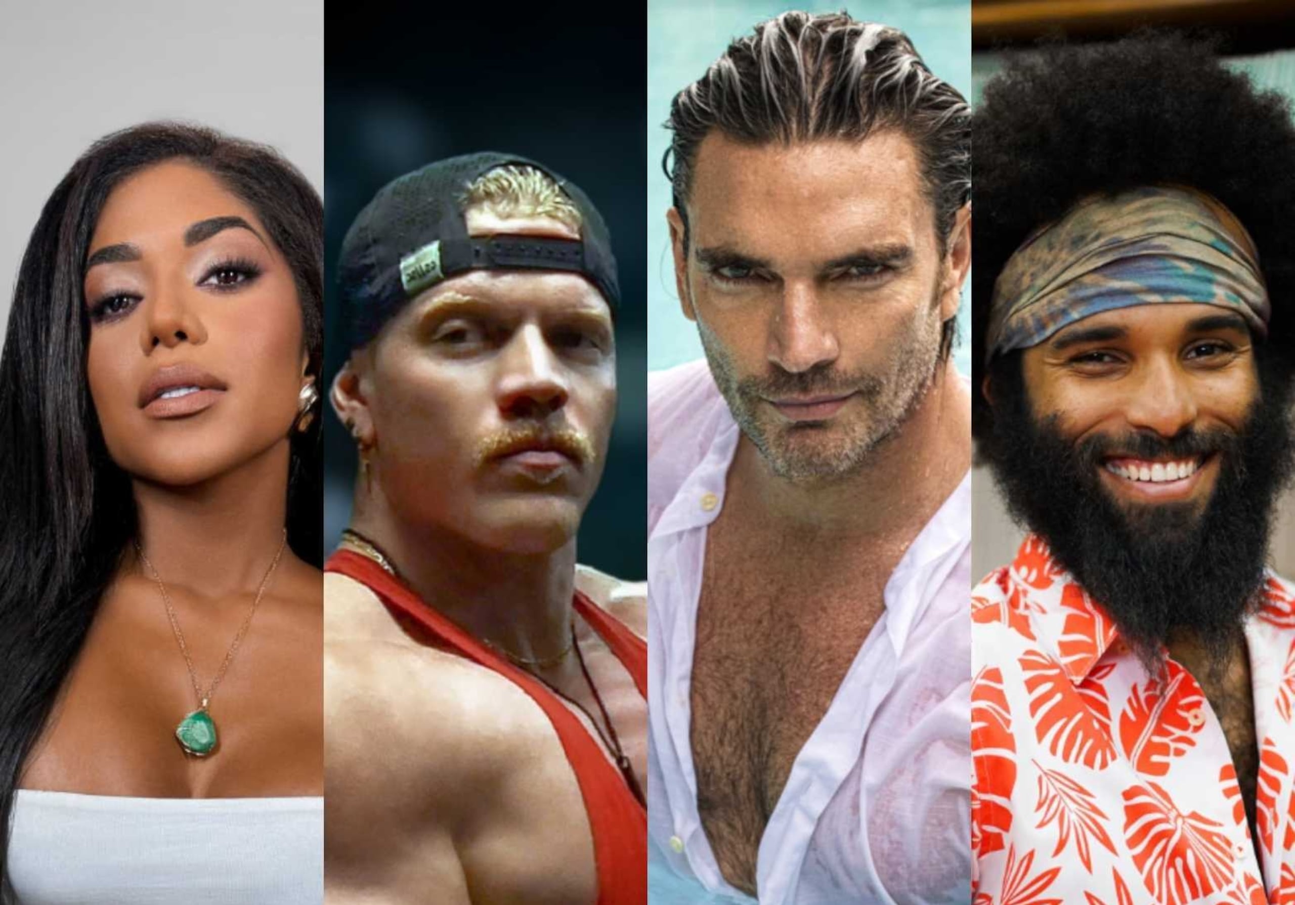 Los cuatro participantes boricuas del "reality show" de Telemundo, “La Isla: Desafío extremo”.