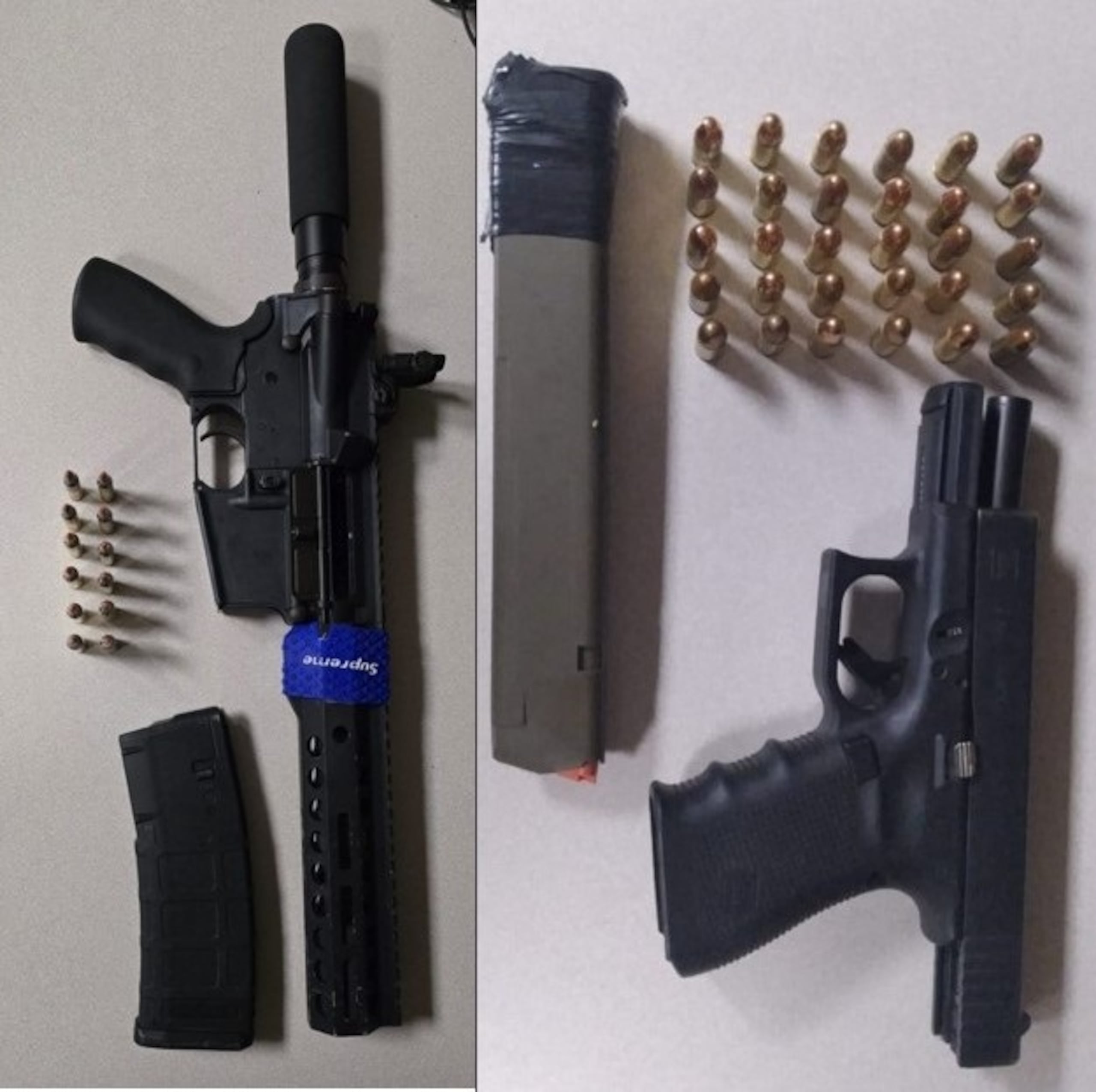 Durante una de las intervenciones, la Policía ocupó una pistola cargada y un rifle.
