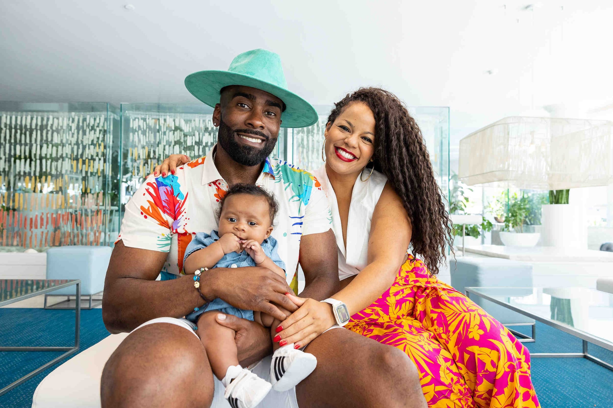 Jan Pesante ‘El Negro Janpi’ kunto a su esposa, Janixa Rivera Ayala, y el pequeño Edriss Antwone.