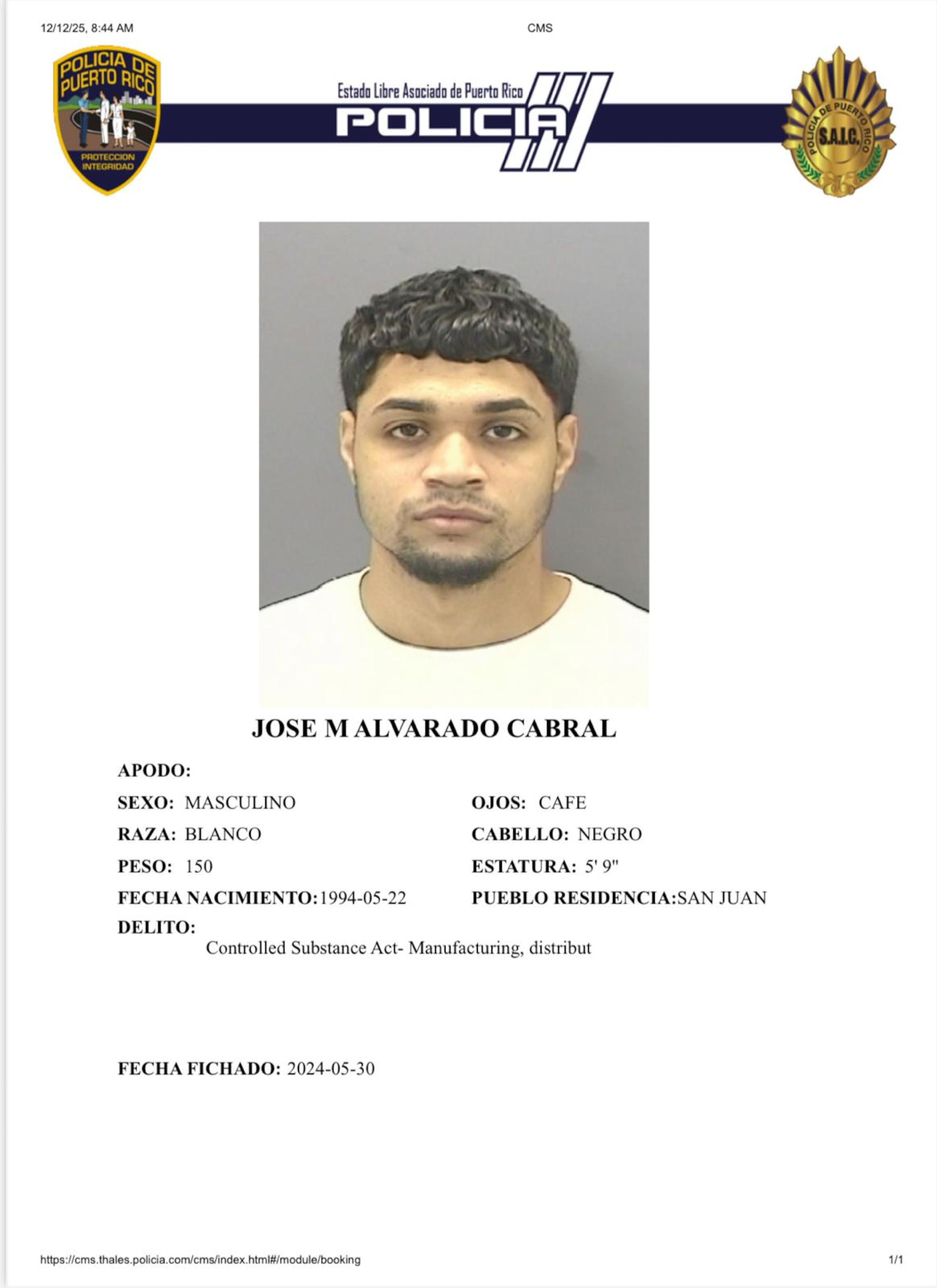 José M. Alvarado Cabral, fue asesinado en una gasolinera ubicada en la avenida Manuel Fernández Juncos, en Santurce.