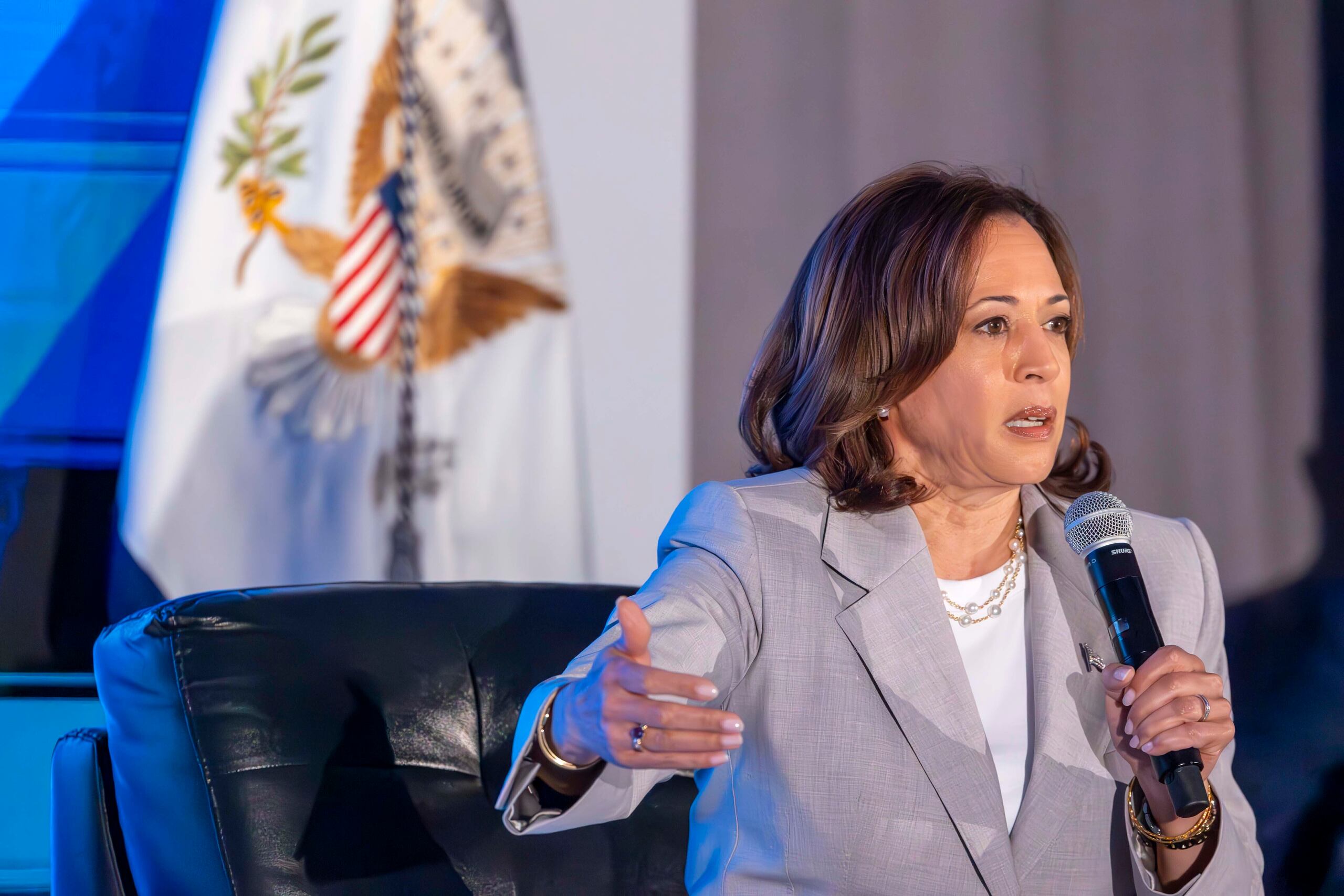 Imagen de archivo de la vicepresidenta Kamala Harris