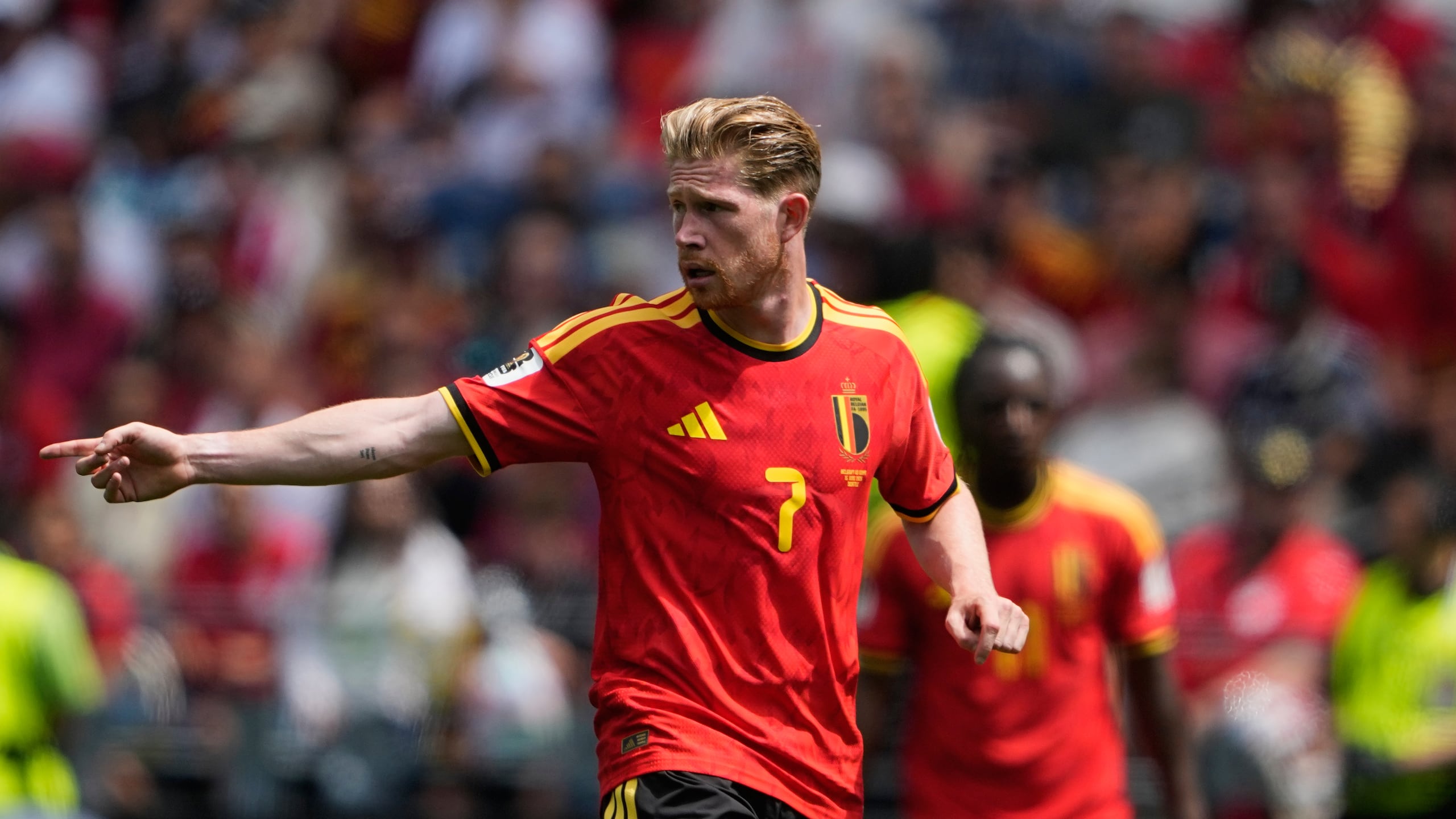 Kevin De Bruyne, mediocampista de Bélgica, durante un juego ante Egipto en el Mundial.