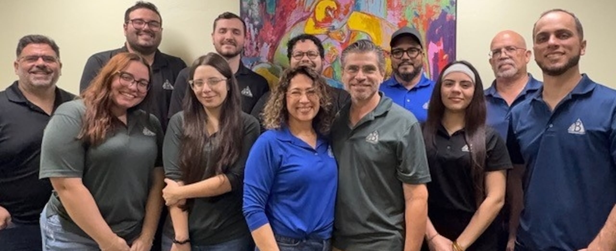 De izquierda a derecha: Manuel Silva Segarra, Alondra Torres Solís, Carlos Ramos Ramírez, Rebeca Rivera Acevedo, Alexander Alemán Engell, Belkis Díaz Díaz, Luis Lausell Martínez, Héctor M. Babilonia Cedó, José A. Ruiz Martínez, Lendsey Guzmán Cabrera, Gerardo Rivera Ramos, Adriel León Pérez.