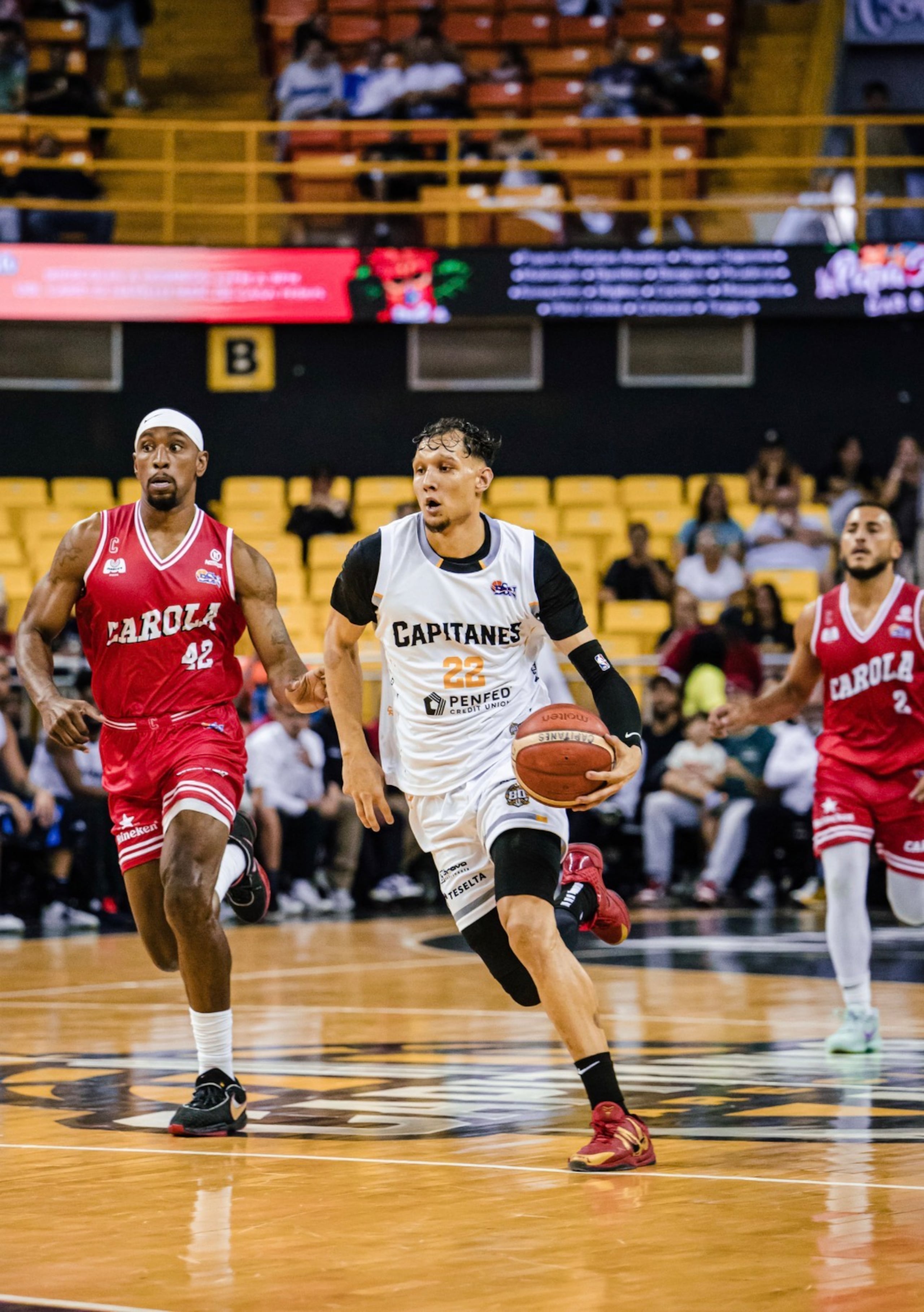 Ramses Meléndez lanzó de 15-10 de campo con tres triples en cuatro intentos. Sumó 12 tiros libres en 13 intentos. Capturó cinco rebotes y repartió tres asistencias y tres robos de balón.