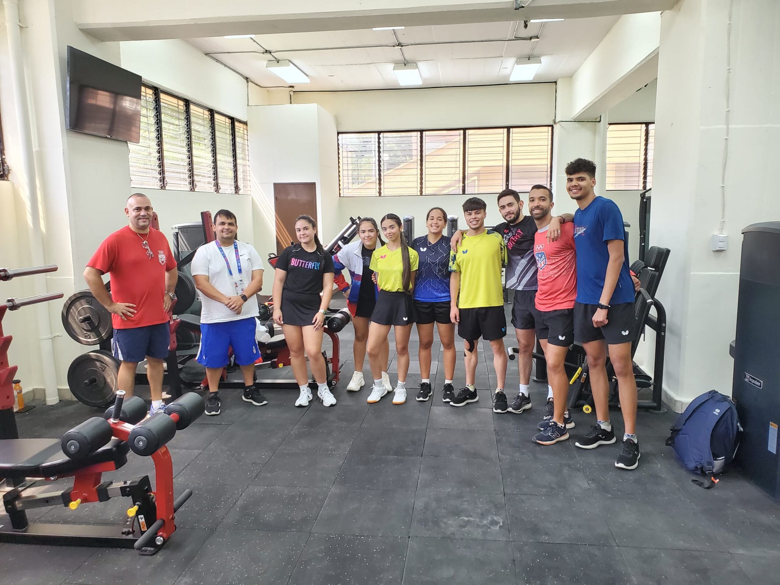 La delegación de tenis de mesa de Puerto Rico lleva ya varios días instalada en San Salvador.
