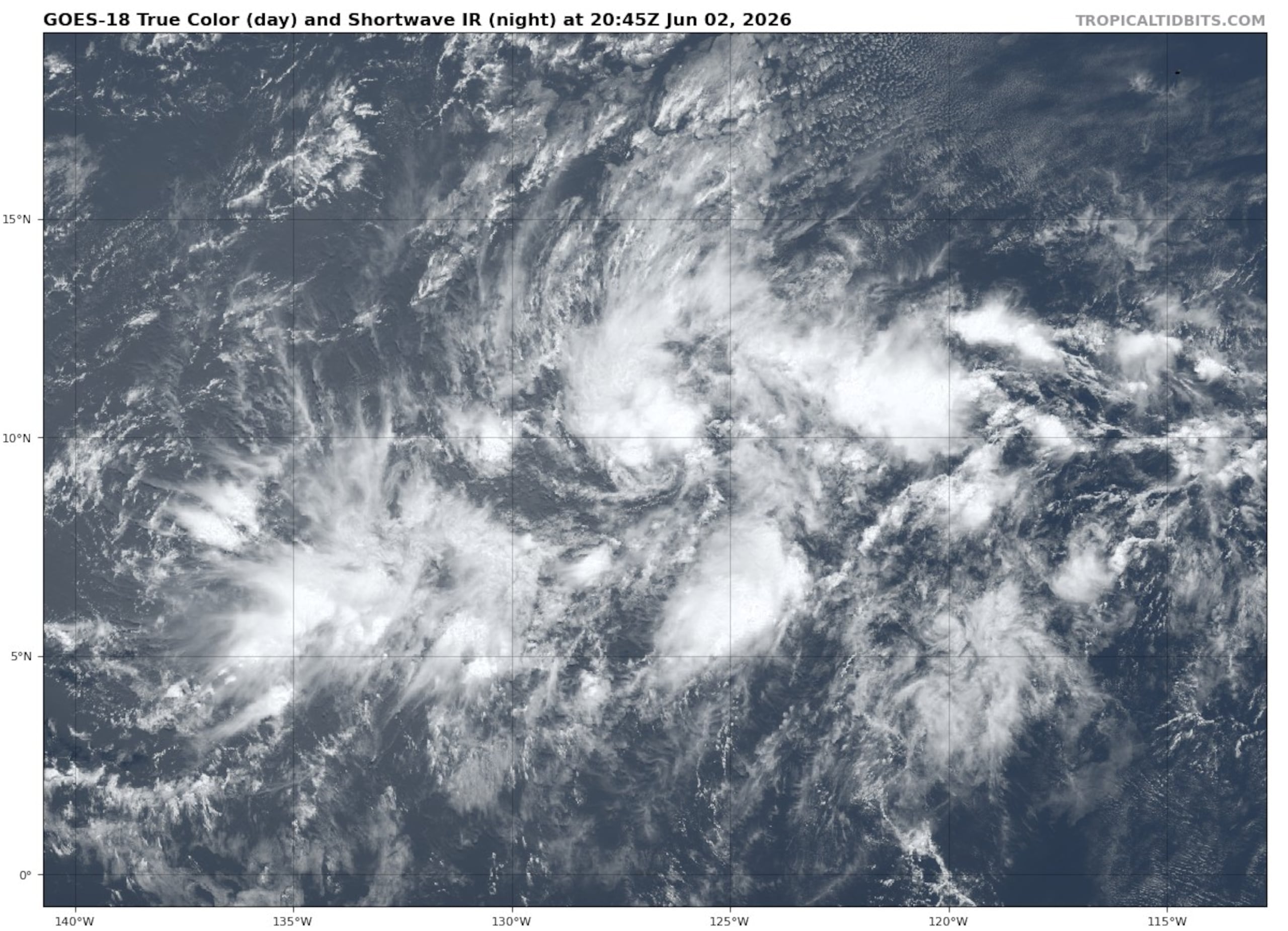 Primera depresión tropical de la temporada en el Pacífico. (NOAA)