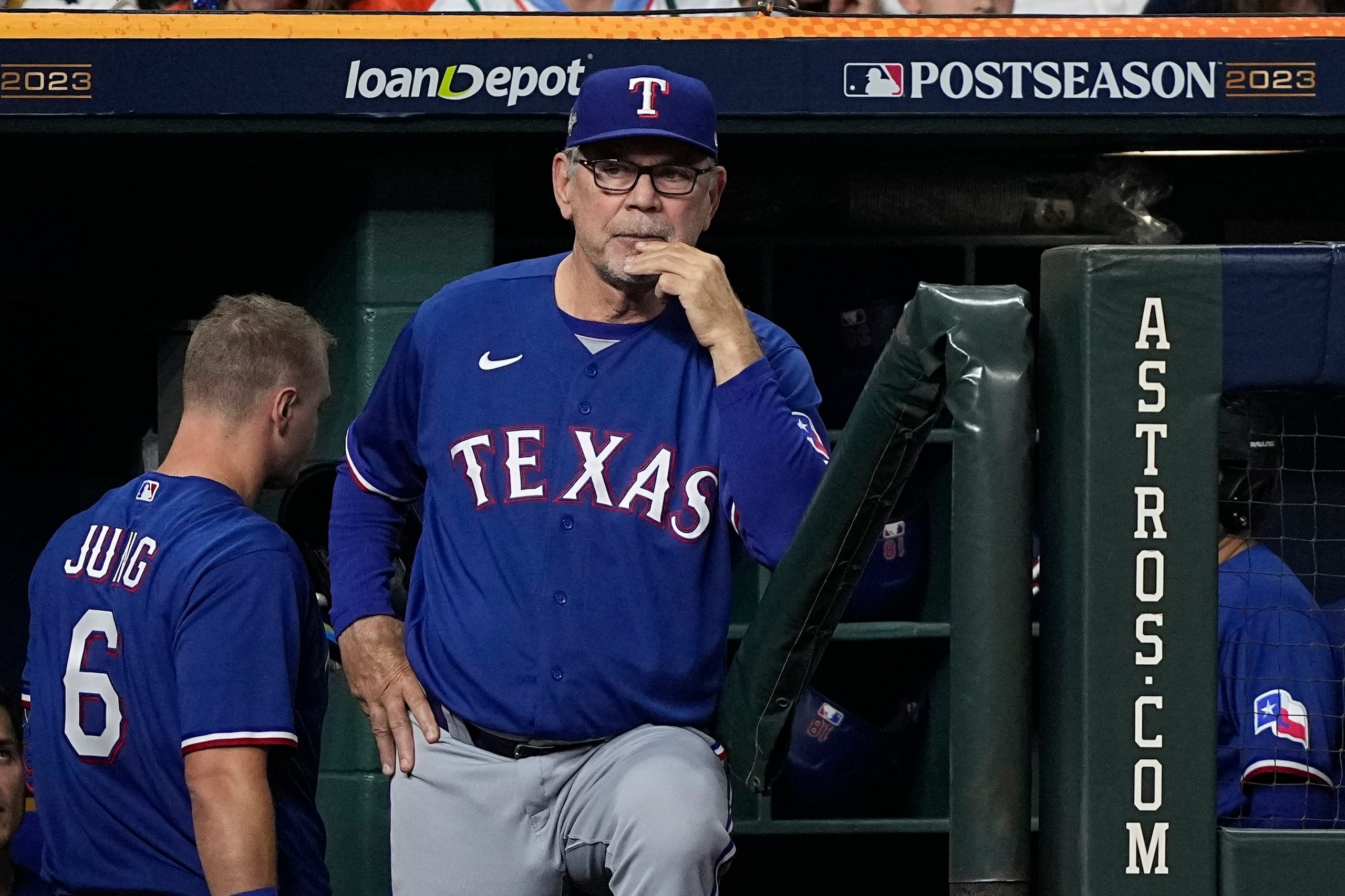 Bruce Bochy, en su primer año como dirigente en Texas, tiene en su carrera tres sortijas de campeón de la Serie Mundial.