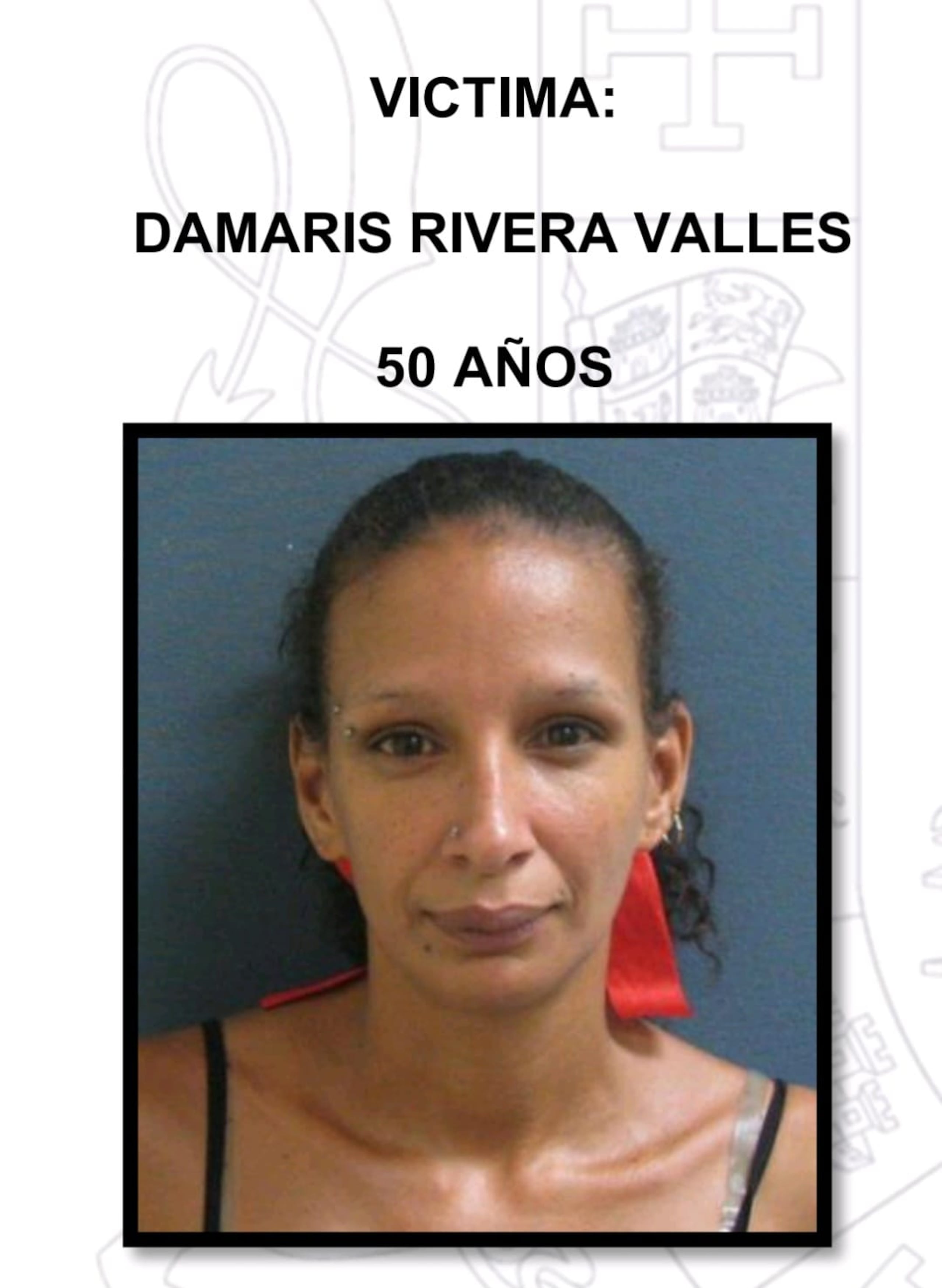 Damaris Rivera Valles, de 50 años y quien era una persona sin hogar fue asesinada el 8 de enero de 2024, en el barrio Hato Viejo, en Ciales.