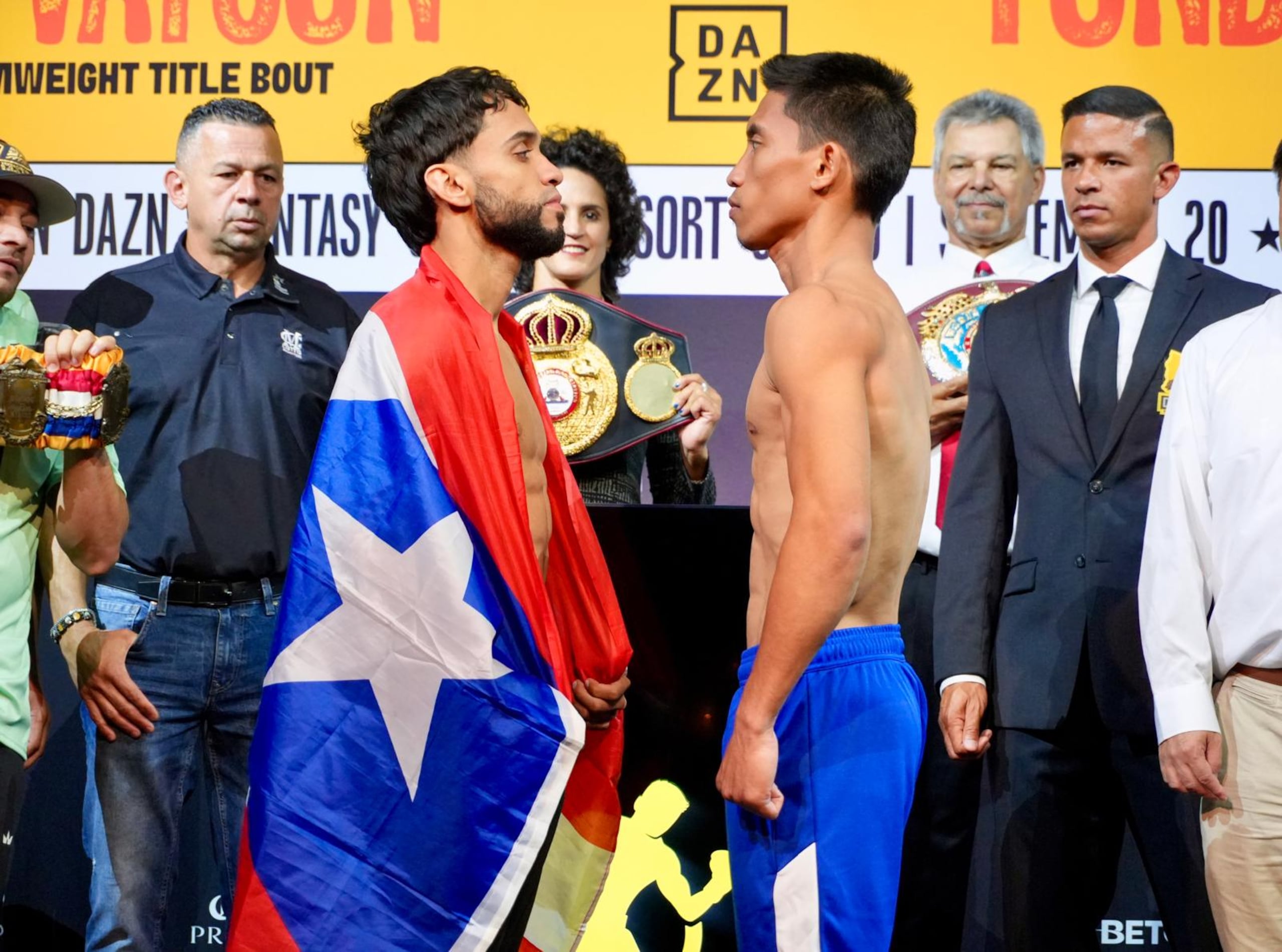 Oscar Collazo y Jayson Vayson en su último cara a cara antes de su pelea este sábado.