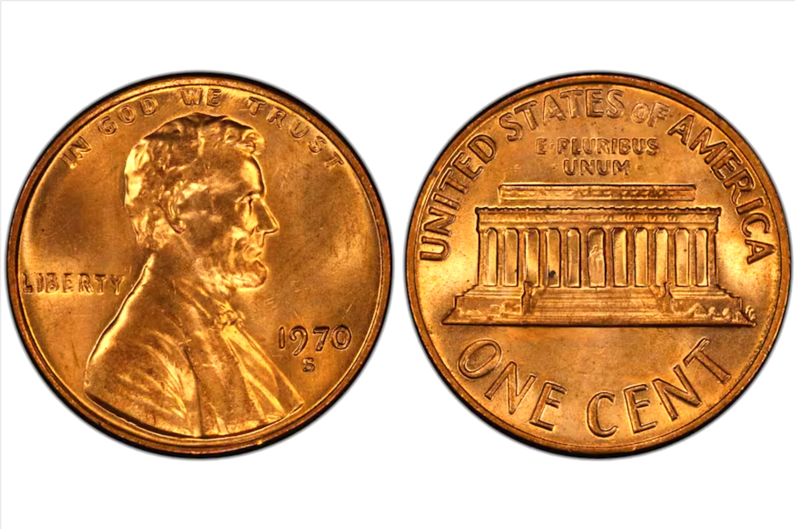 La primera etapa de la serie abarcó entre 1909 y 1958, con el conocido diseño de reverso de espigas de trigo.