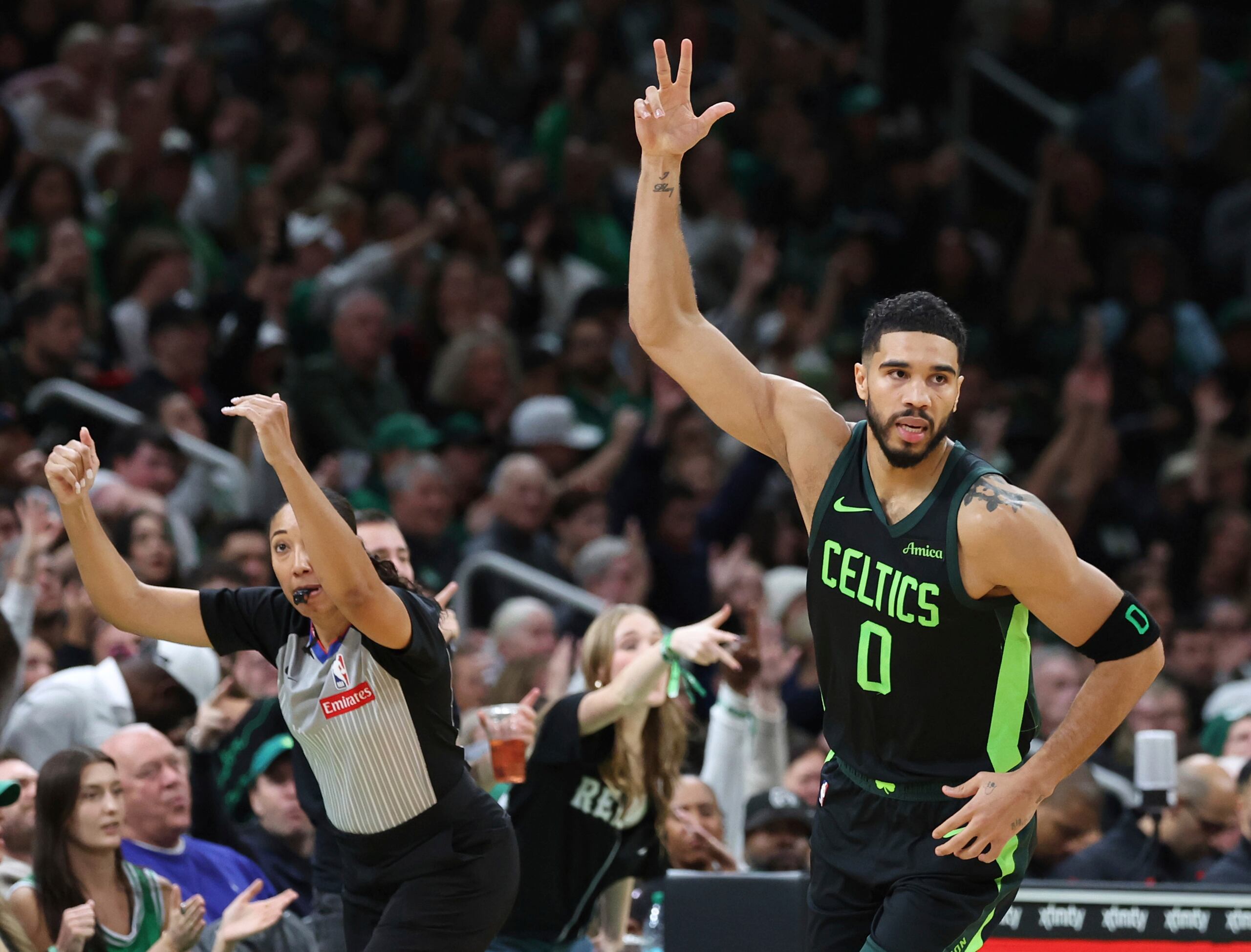 Boston y Jayson Tatum (0) salen este miércoles en busca de recuperar la ruta ganadora luego de caer ante el Magic.