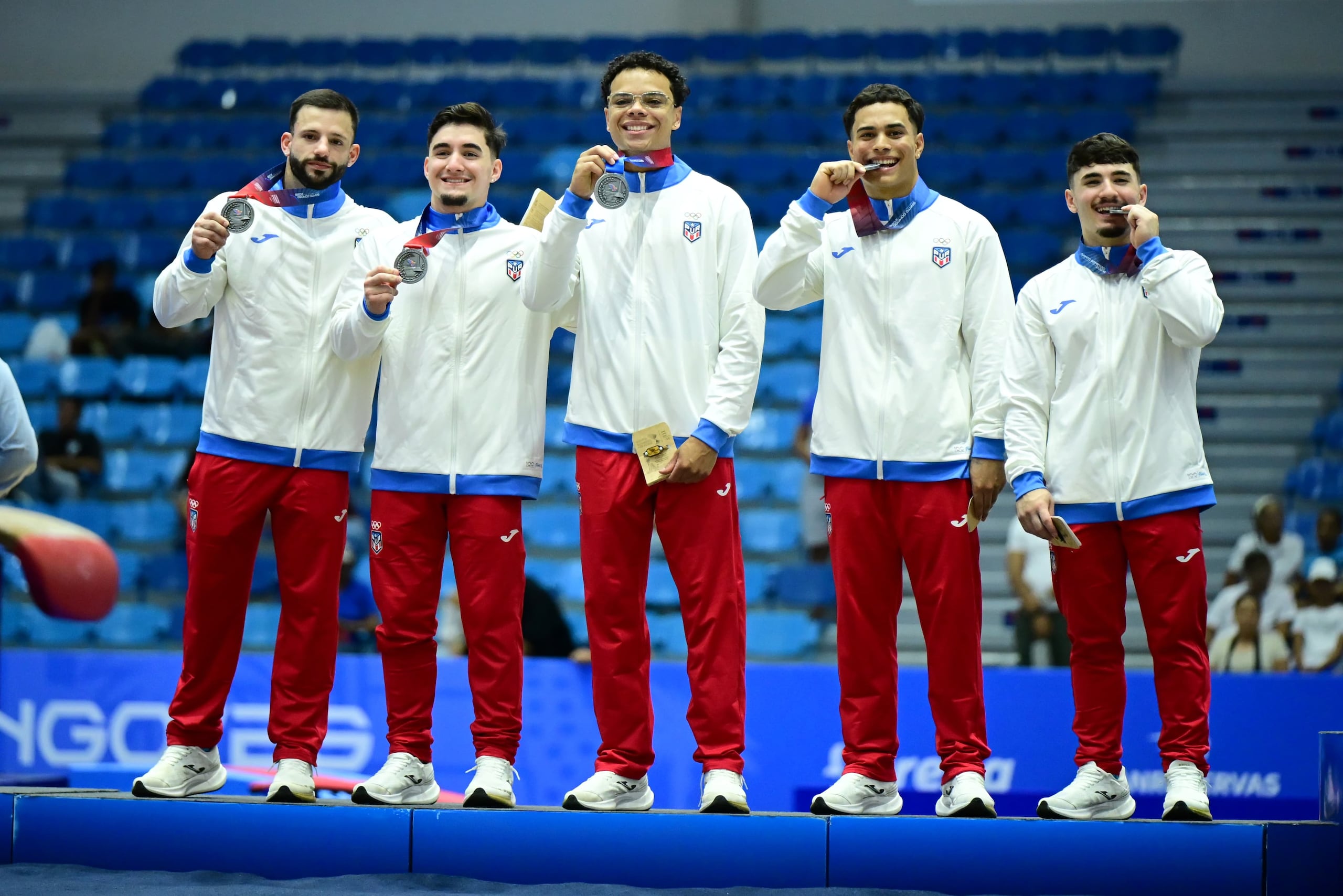 El equipo de gimnasia artística en los Juegos Centroamericanos y del Caribe Santo Domingo 2026.