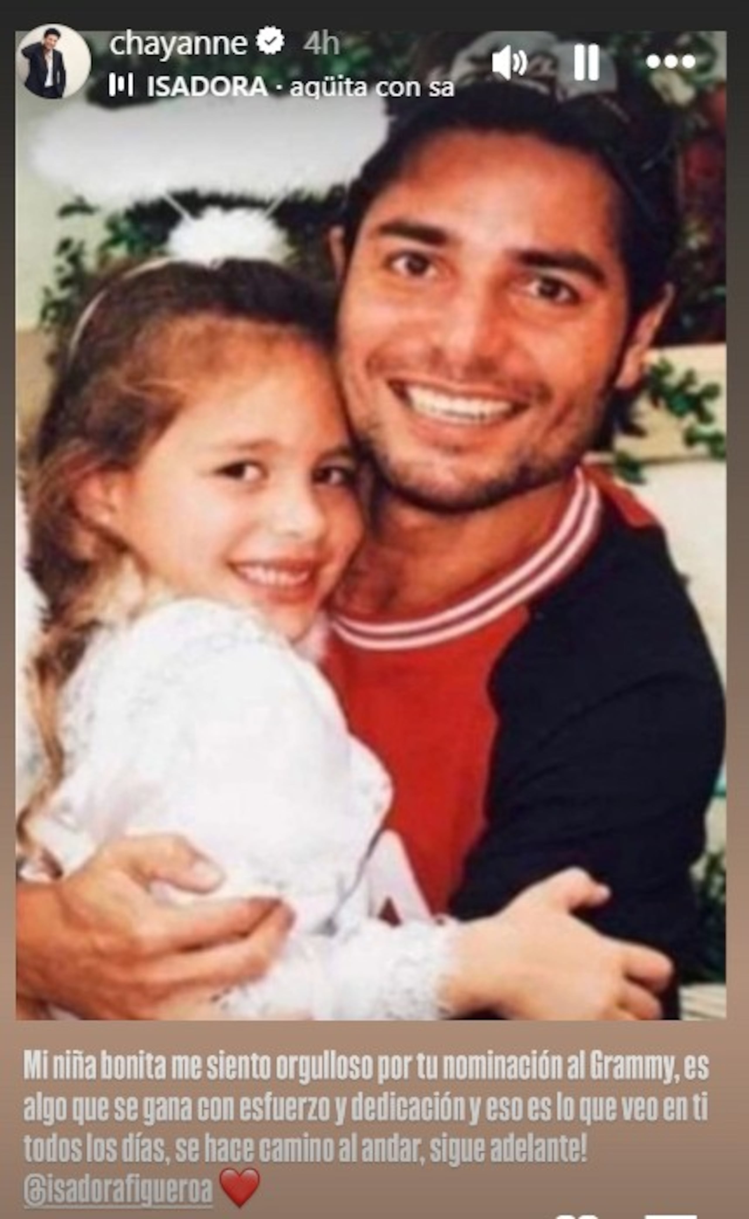 Chayanne junto a su hija Isadora