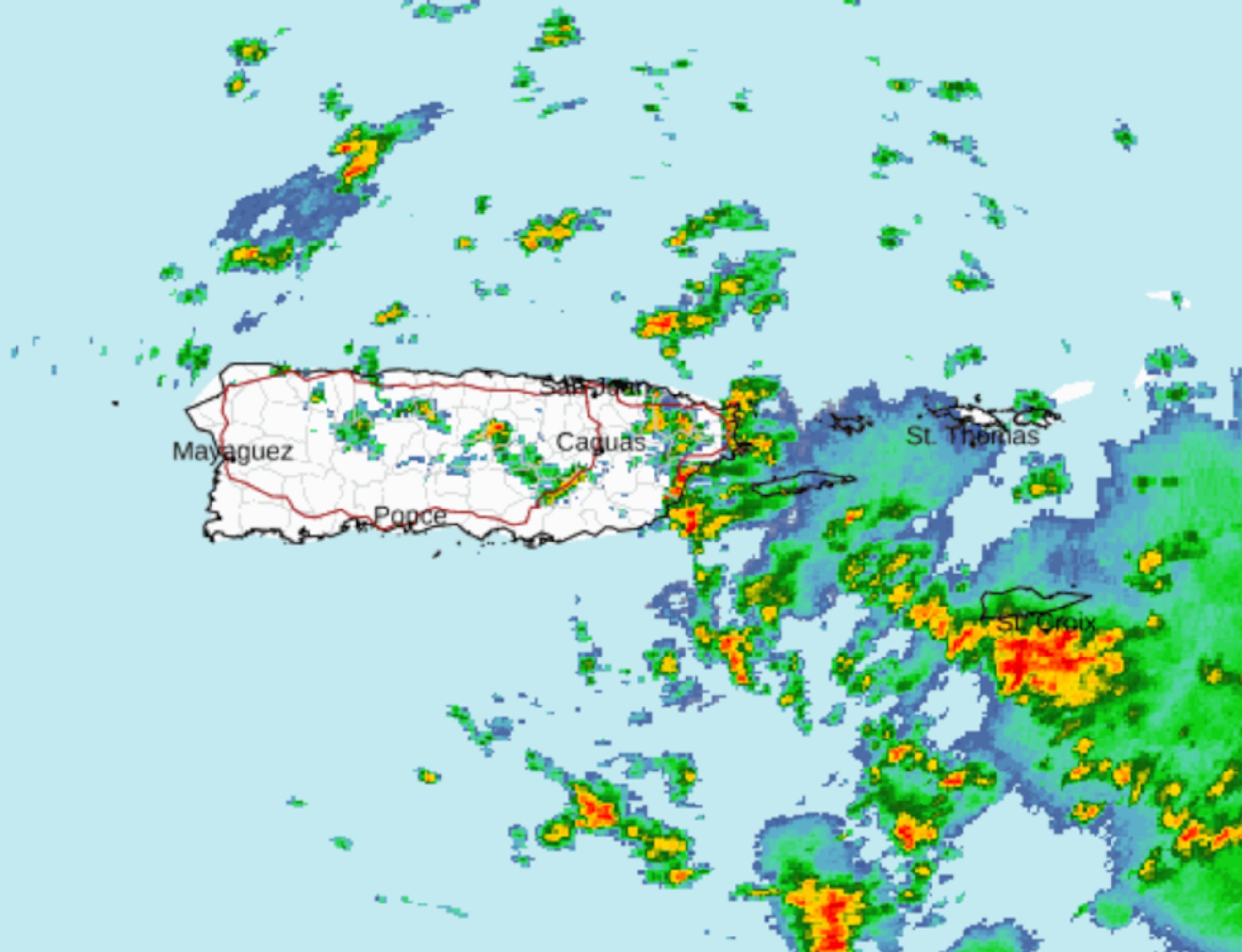Se espera que los remanentes de Dolly dejen lluvias y tormentas eléctricas hoy, domingo en Puerto Rico