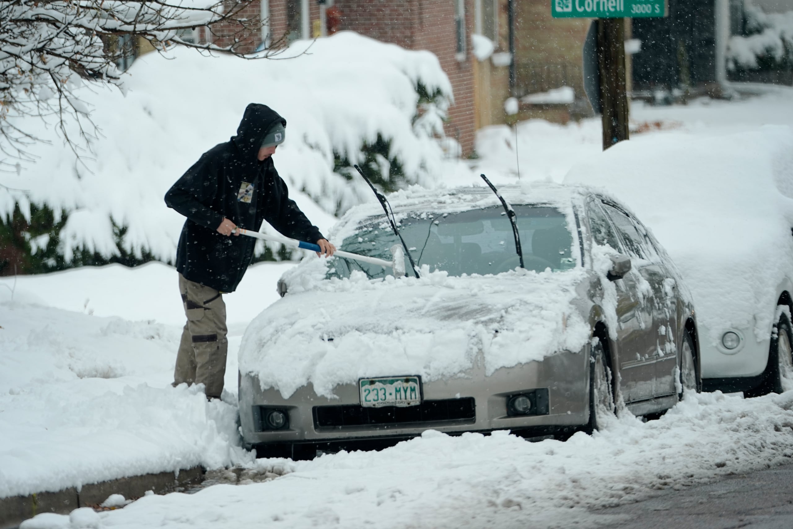 En algunas áreas de Colorado se han registrado hasta 14 pulgadas de nieve.