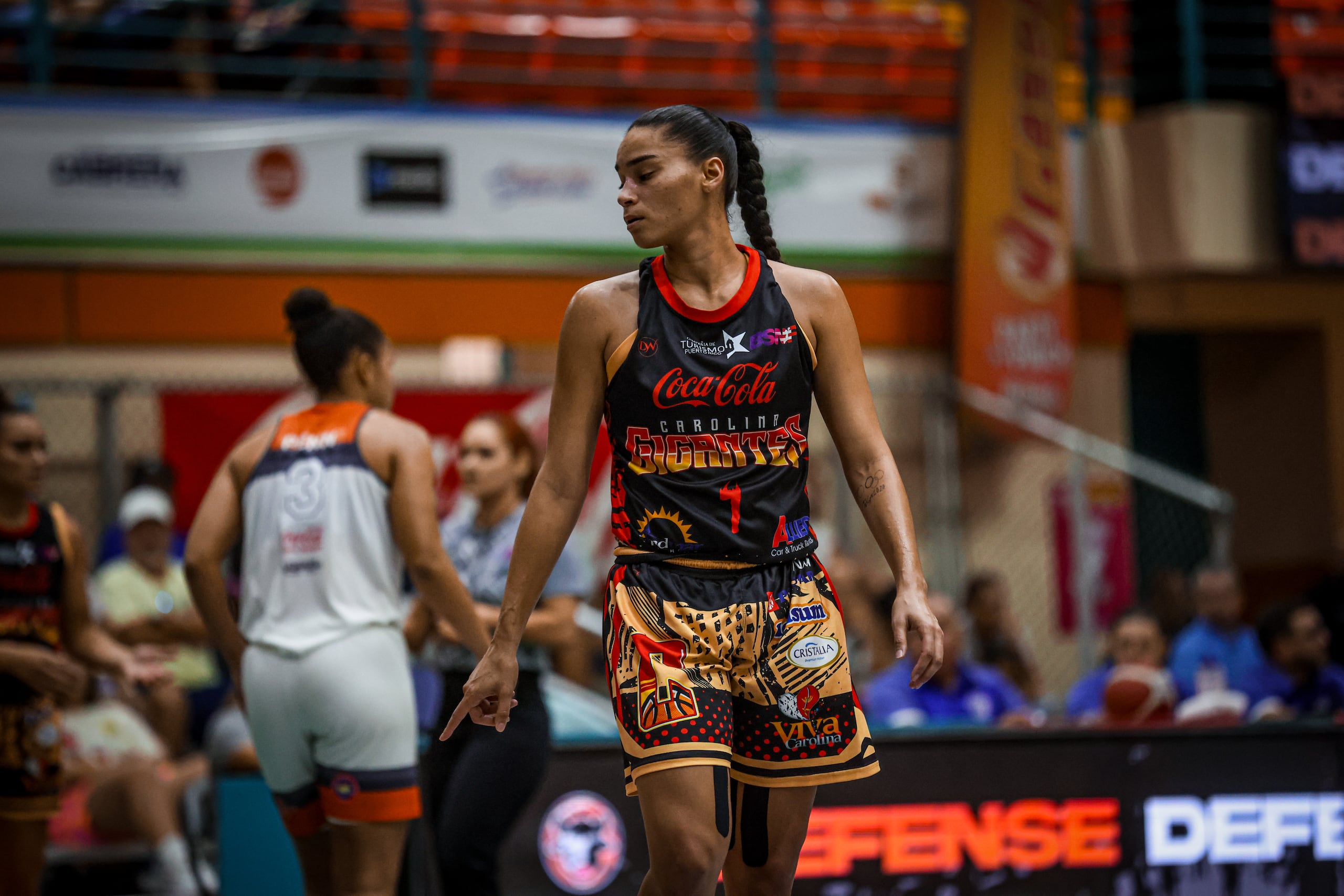 La delantera de las Gigantes de Carolina, Tayra Meléndez.