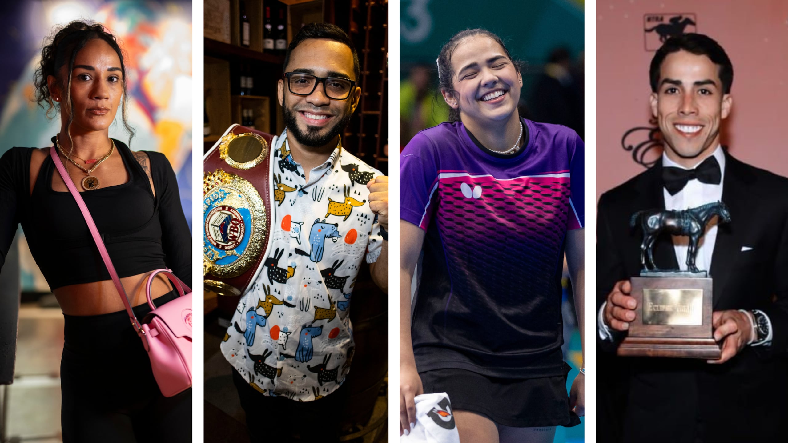 Amanda Serrano, Oscar Collazo, Adriana Díaz e Irad Ortiz fueron los atletas puertorriqueños más destacados del 2023. (Carlos Rivera Giusti, Ramón "Tonito" Zayas y Josian Bruno)