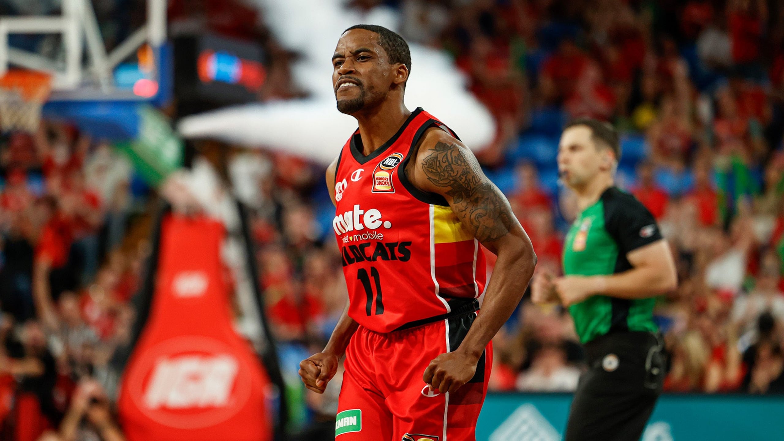 Bryce Cotton en uniforme de los Perth Wildcats de la Liga de Baloncesto de Australia.