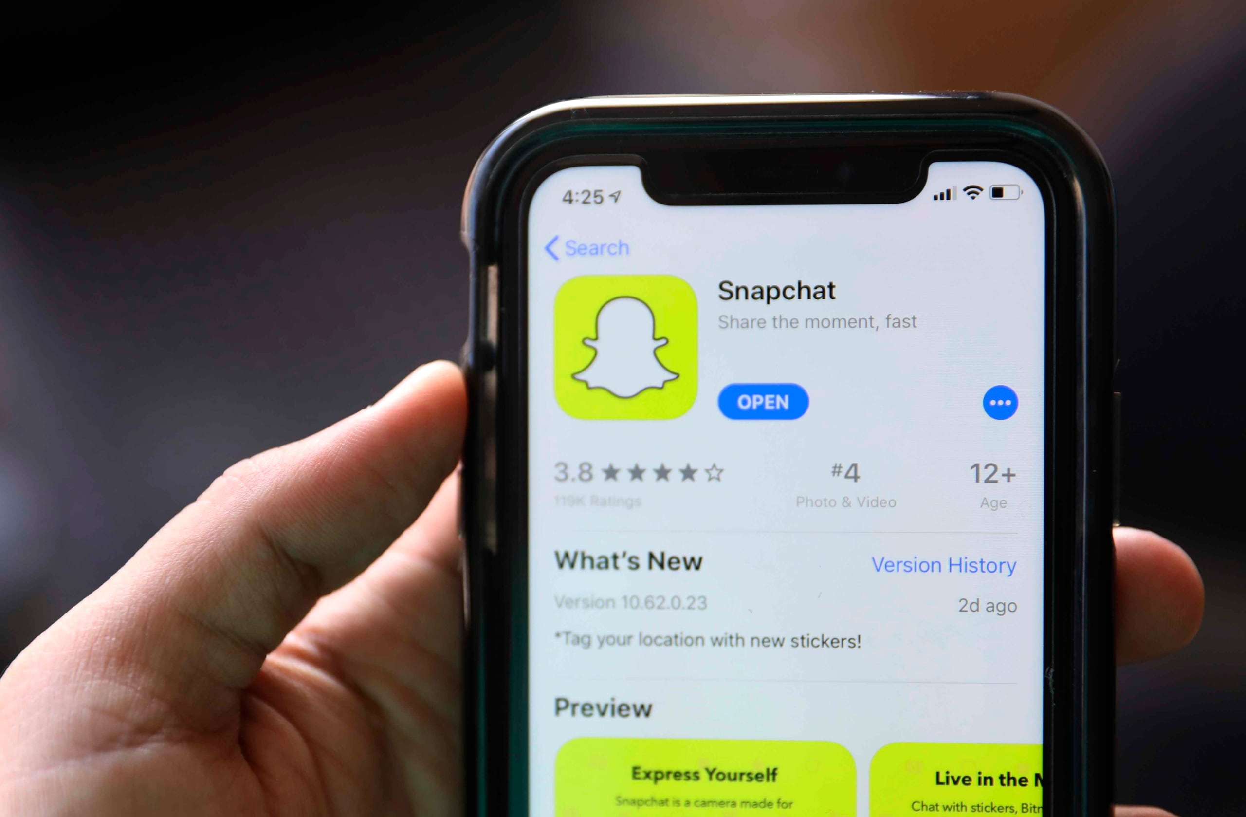 App de Snapchat. (AP)
