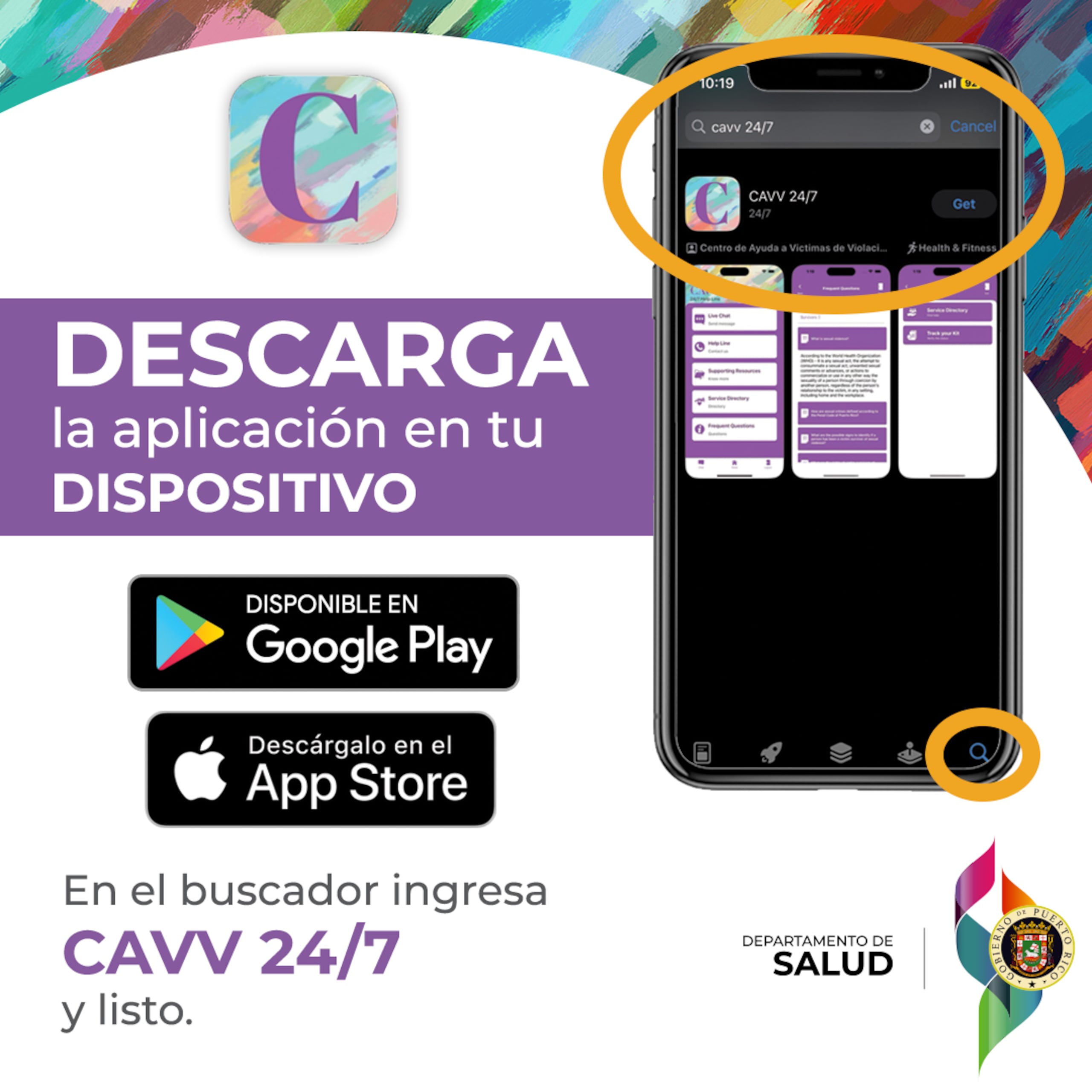 La aplicación es una diversificación de la Línea de Ayuda 24/7 del Centro de Ayuda a Víctimas de Violación (CAVV), que contribuirá a fortalecer las ayudas disponibles para las víctimas de violación sexual.