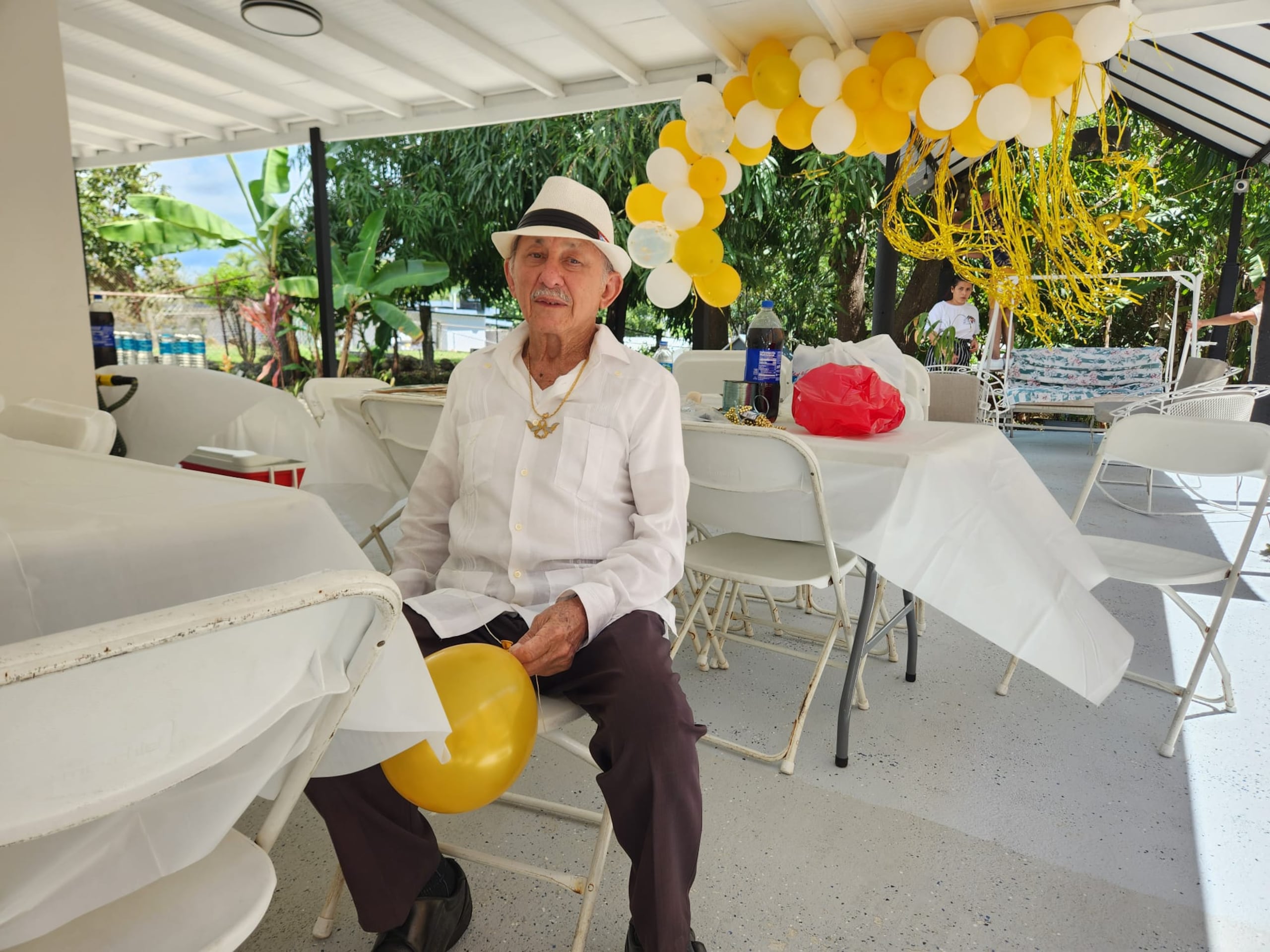 Don William Torres Torres en su cumpleaños 91, en Sabana Grande