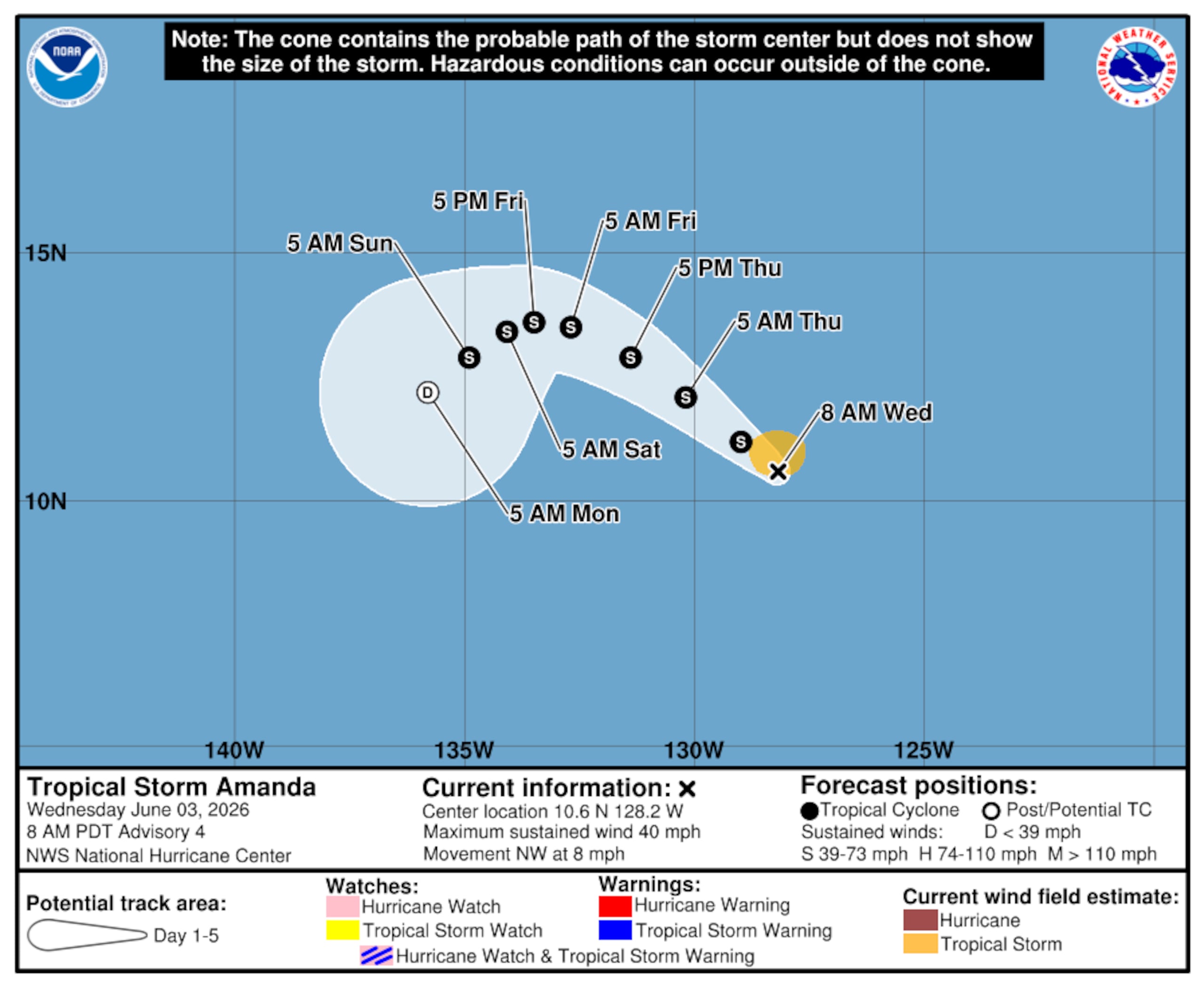 Tormenta tropical Amanda.