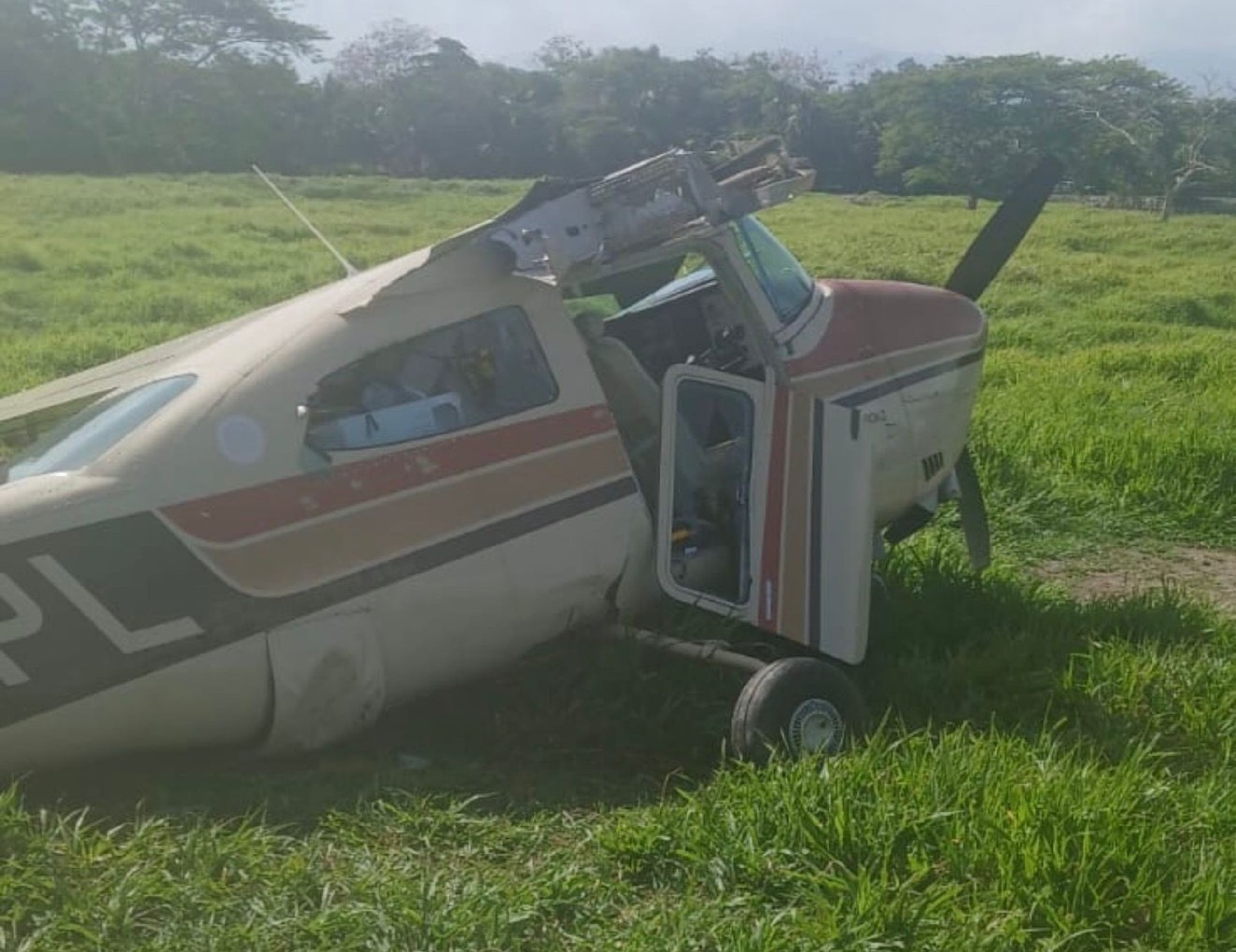 Imagen de la avioneta accidentada.