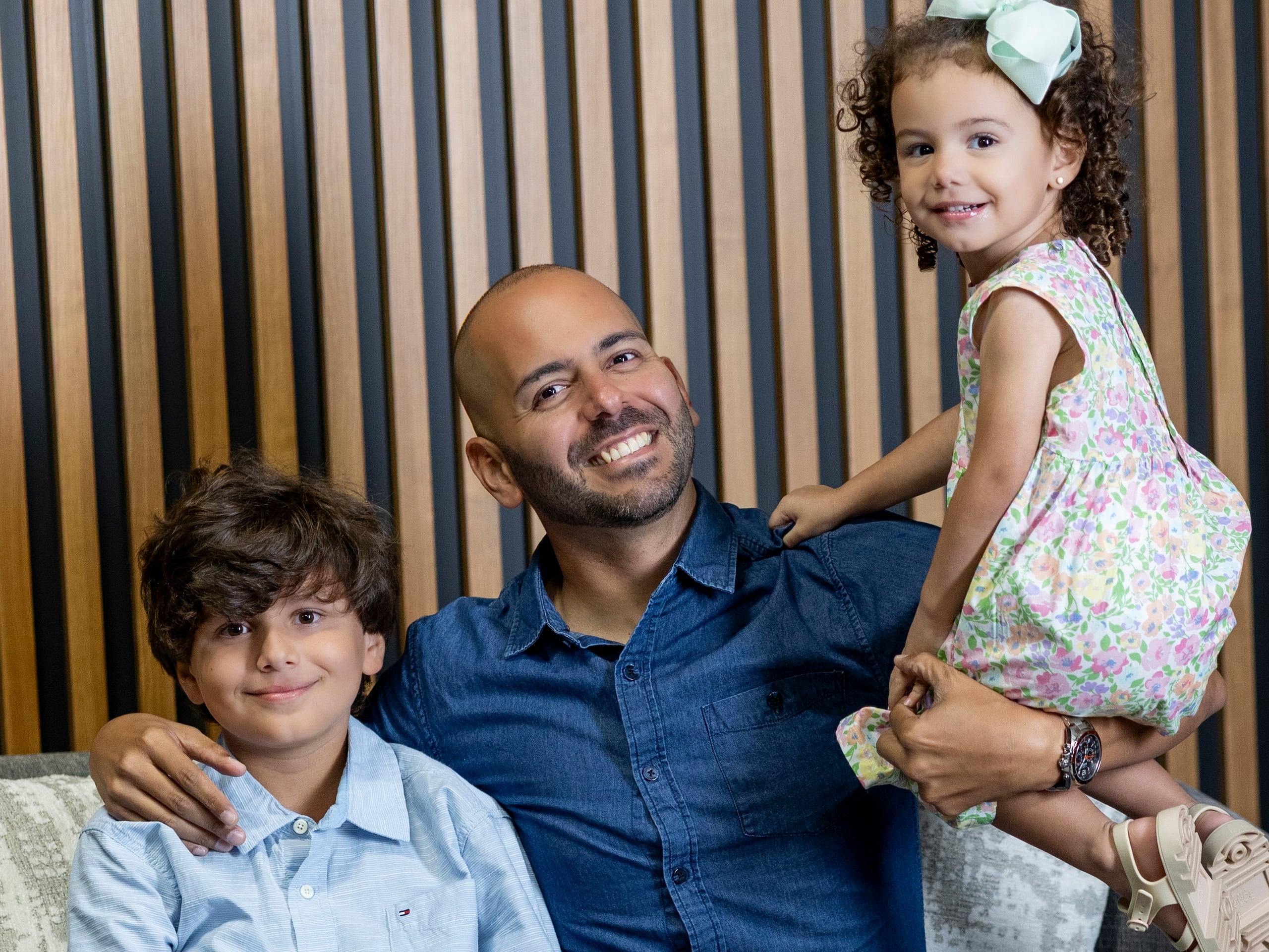 Pedro Ramos con Diego y Ama.
