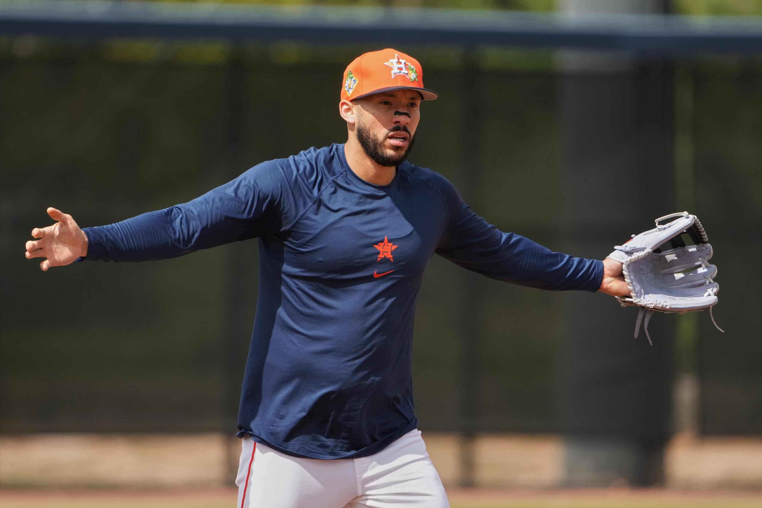 Carlos Correa durante los campos primaverales con los Astros de Houston.