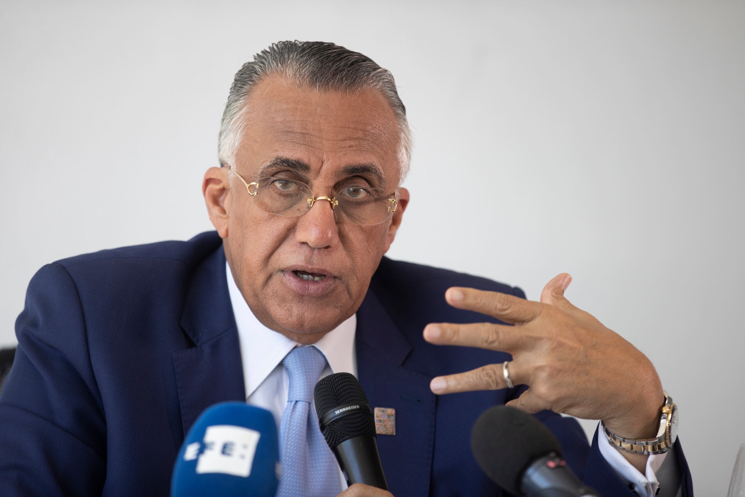 Luis Mejía Oviedo, presidente de Centro Caribe Sports, entrega detalles de la XXIV edición de los Juegos Centroamericanos y del Caribe.