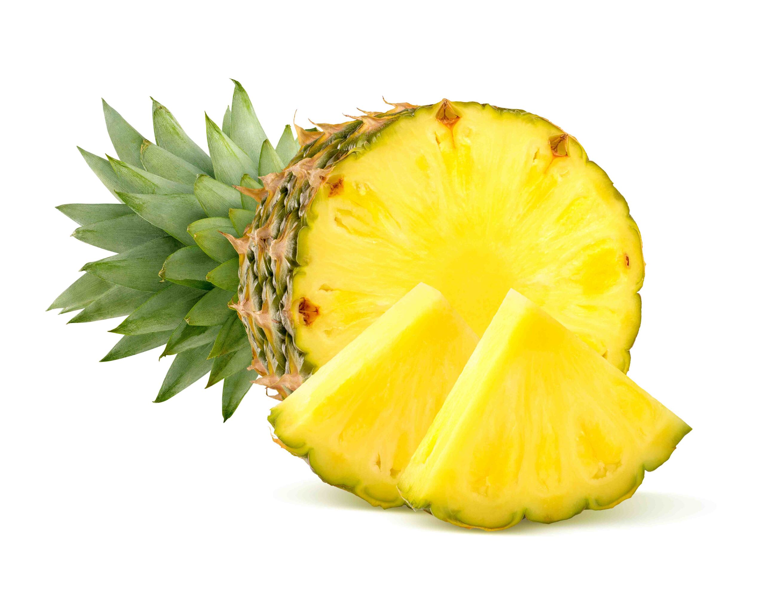 Entre otros, la piña contiene bromelina, que es una enzima que se encuentra en la fruta y en su tallo, y que se utiliza para disminuir la inflamación sobre todo en personas con artritis de la rodilla.
