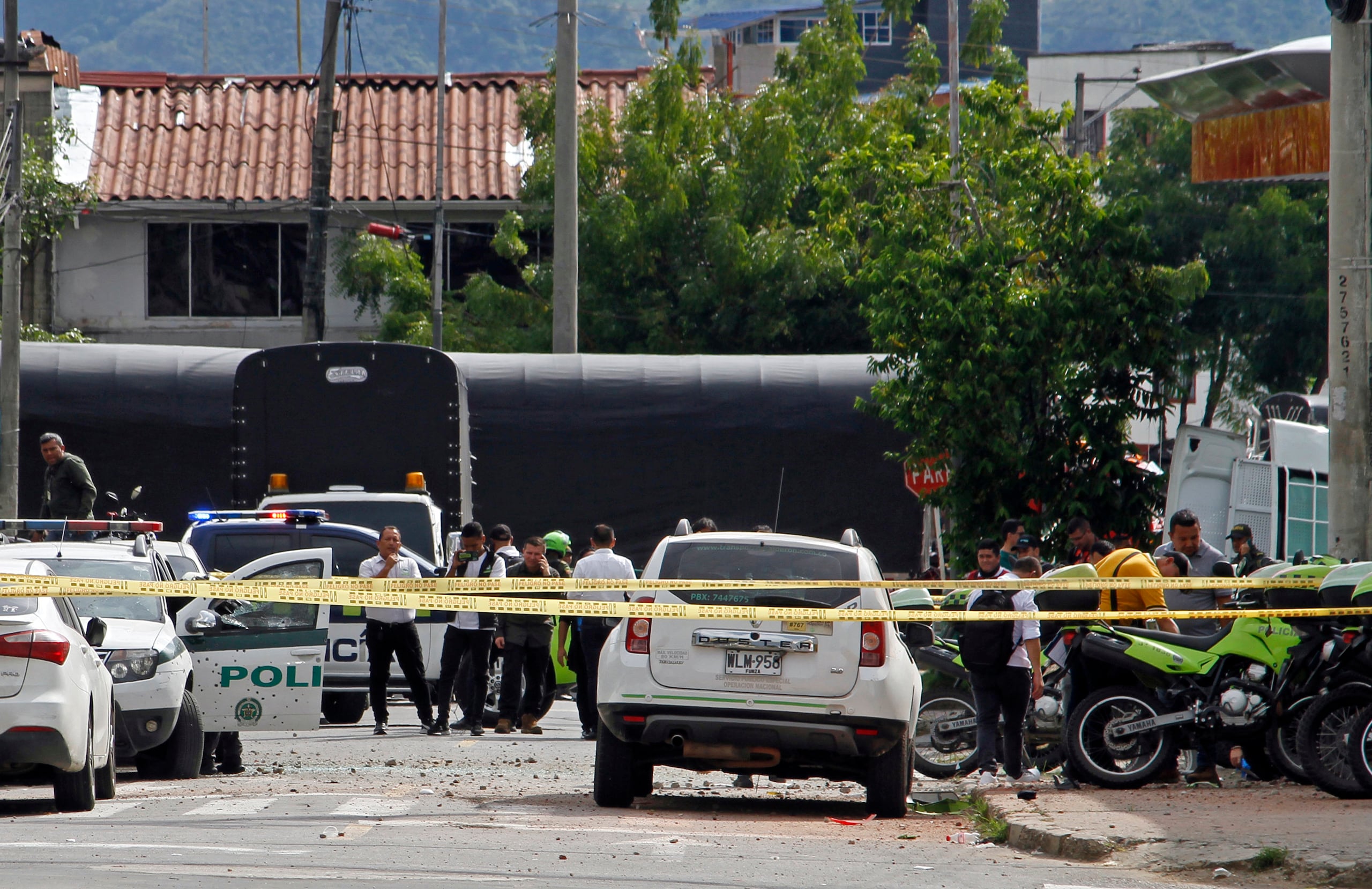 La explosión se produjo hoy, cerca de la Estación de Policía del Norte de Bucaramanga (Colombia).