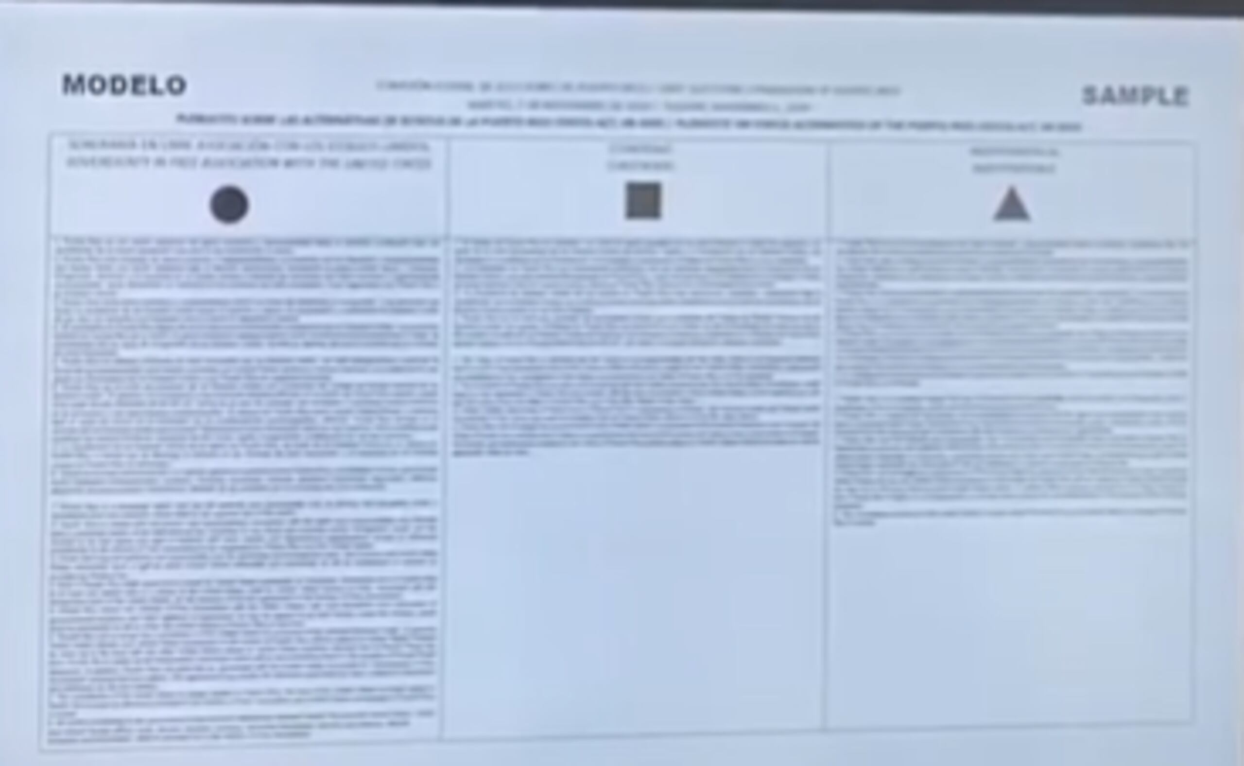 Así quedó configurada la quinta papeleta de status para las próximas elecciones generales.