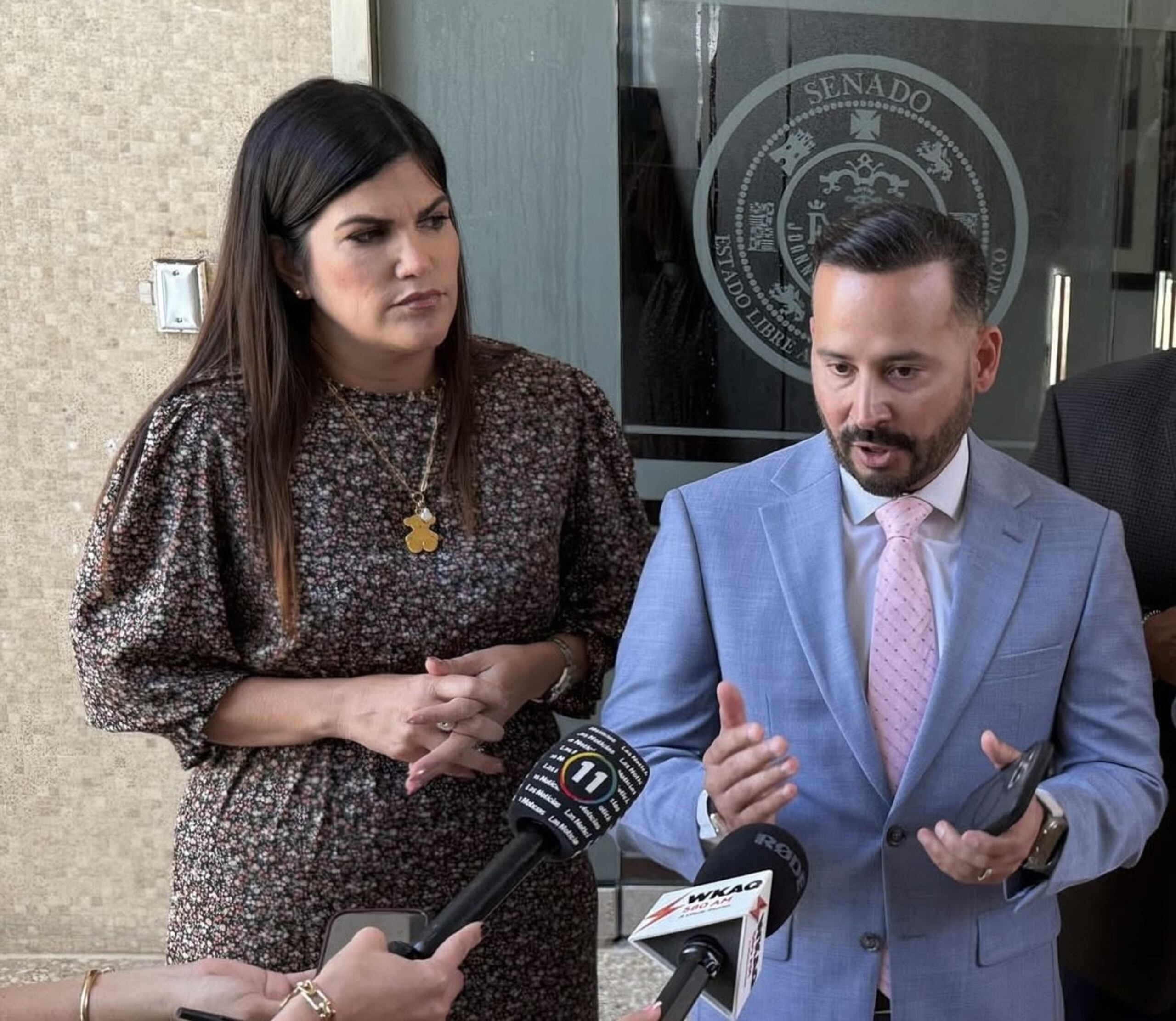 Luis Javier Hernández y Marially González Huertas hicieron las declaraciones en conferencia de prensa.