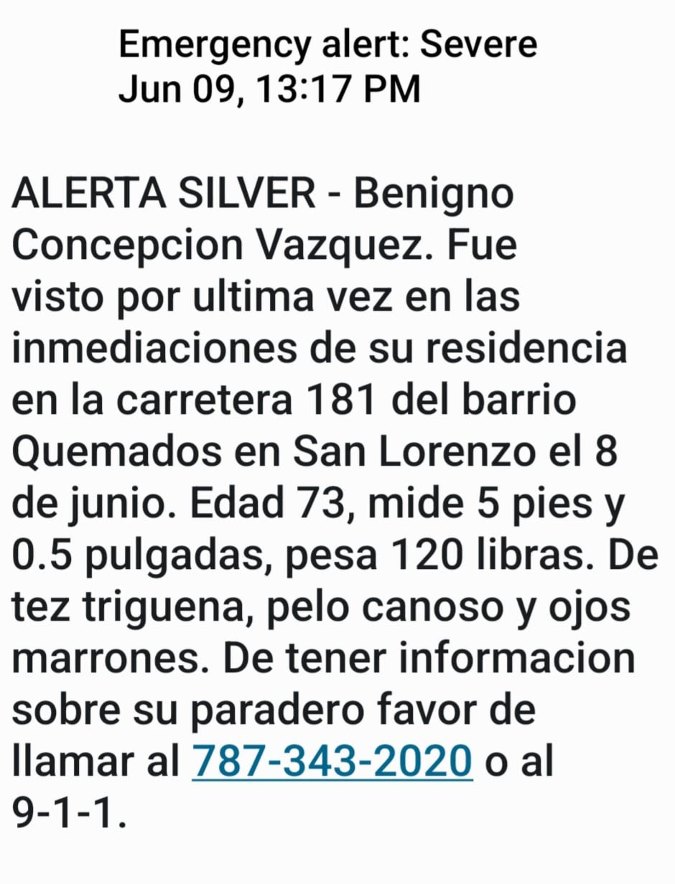 Alerta Silver.
