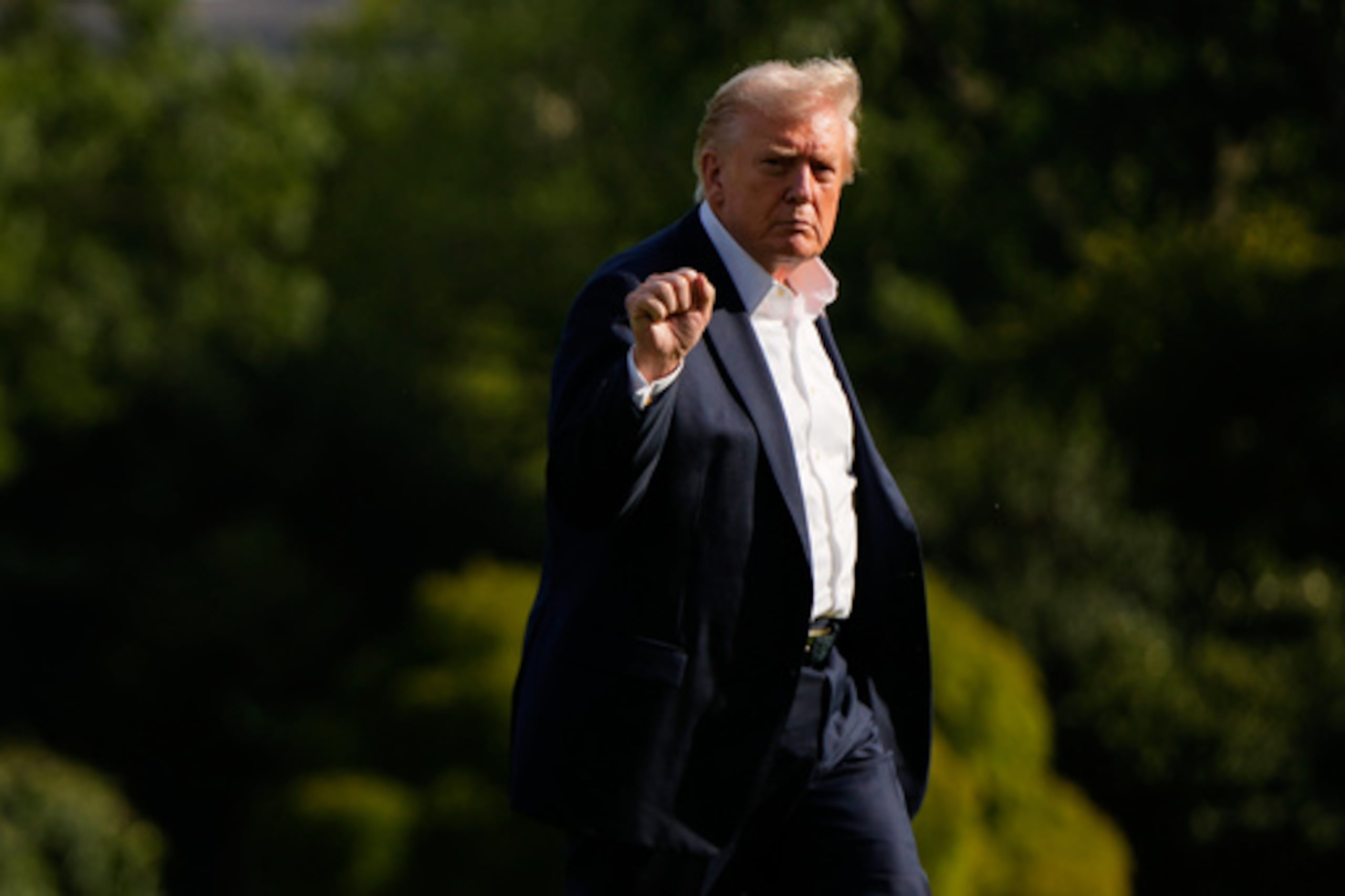 Trump llega a la Casa Blanca el 26 de septiembre de 2025.