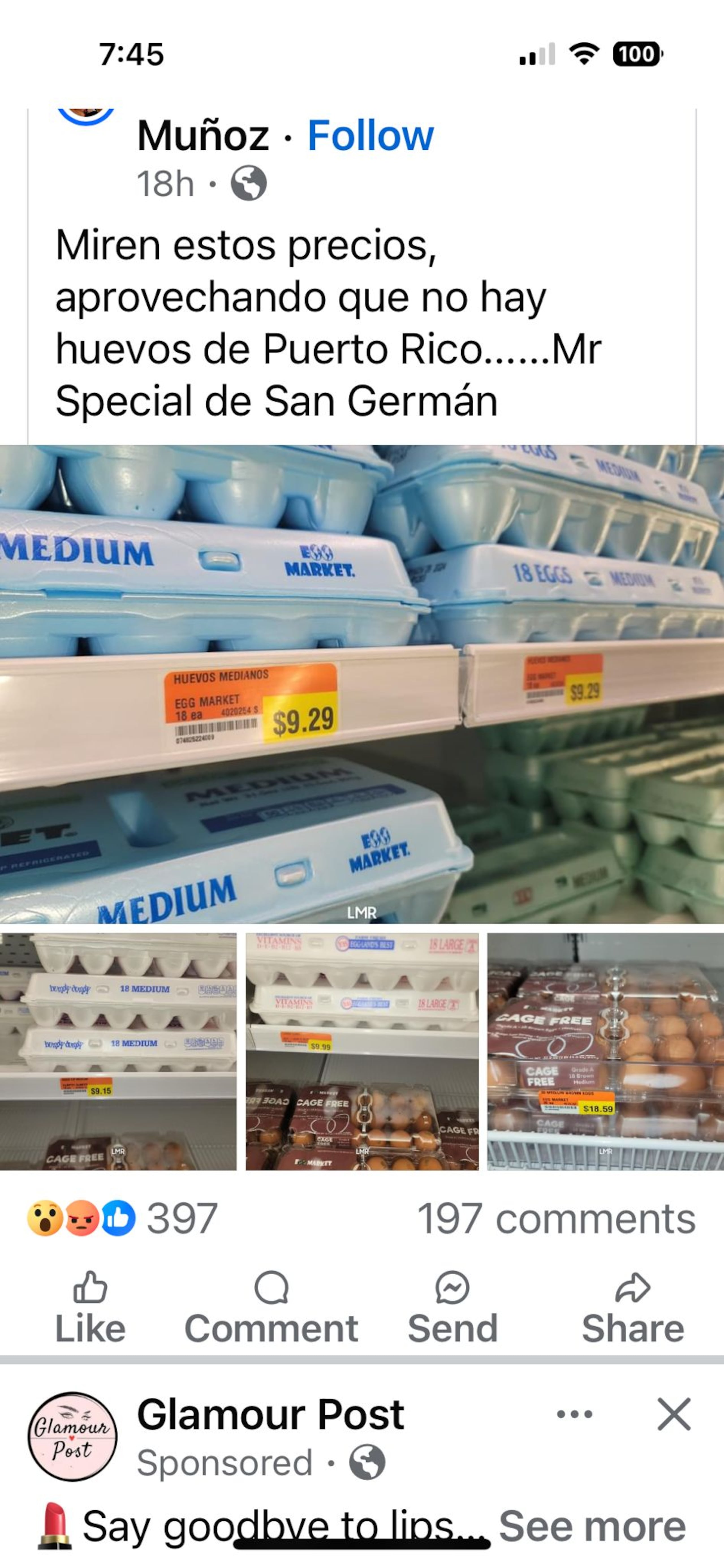 Ciudadanos subieron fotos a las redes sociales que evidencian el alto costo del producto en varios colmados en el área oeste del país.