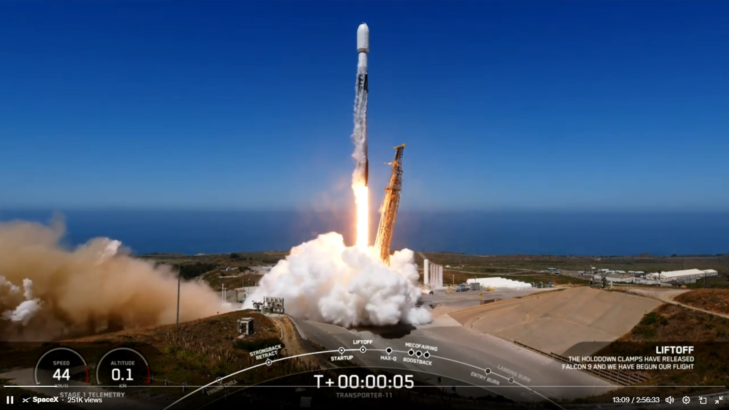 Este fue el duodécimo vuelo del cohete de primera etapa que respalda esta misión, que anteriormente lanzó SDA-0A, SARah-2 y nueve misiones Starlink.
