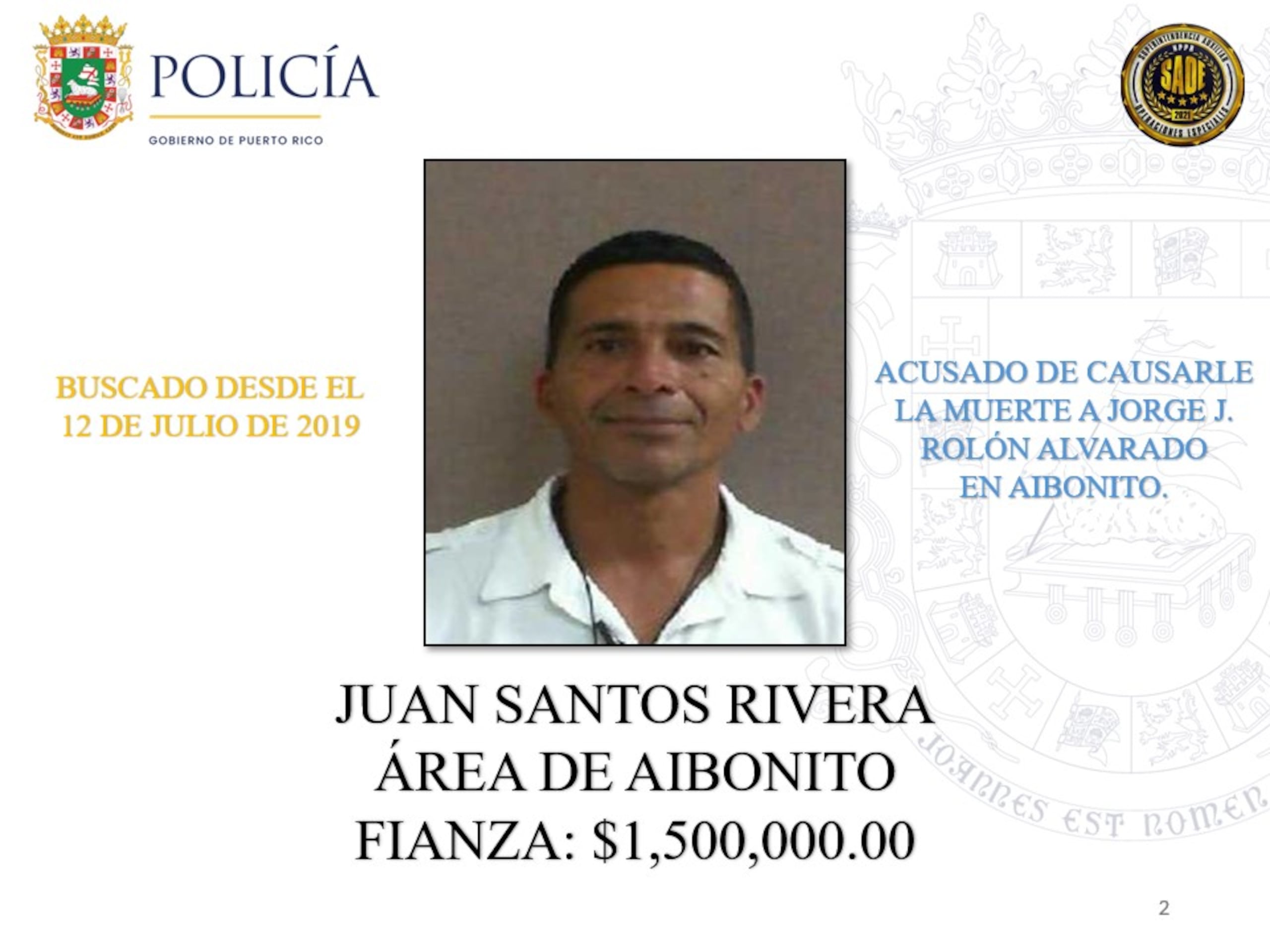 Juan Santos Rivera | La Policía de Puerto Rico exhorta a la ciudadanía a colaborar con las autoridades para lograr la captura de 25 individuos que permanecen prófugos de la justicia y contra quienes pesan órdenes de arresto por delitos de asesinato ocurridos en distintos municipios de la Isla.
Estos individuos son considerados de alta peligrosidad y son buscados por hechos que han cobrado la vida de múltiples víctimas. Algunos de ellos han evadido la justicia durante años, mientras que otros enfrentan acusaciones recientes por asesinatos cometidos durante el presente año.