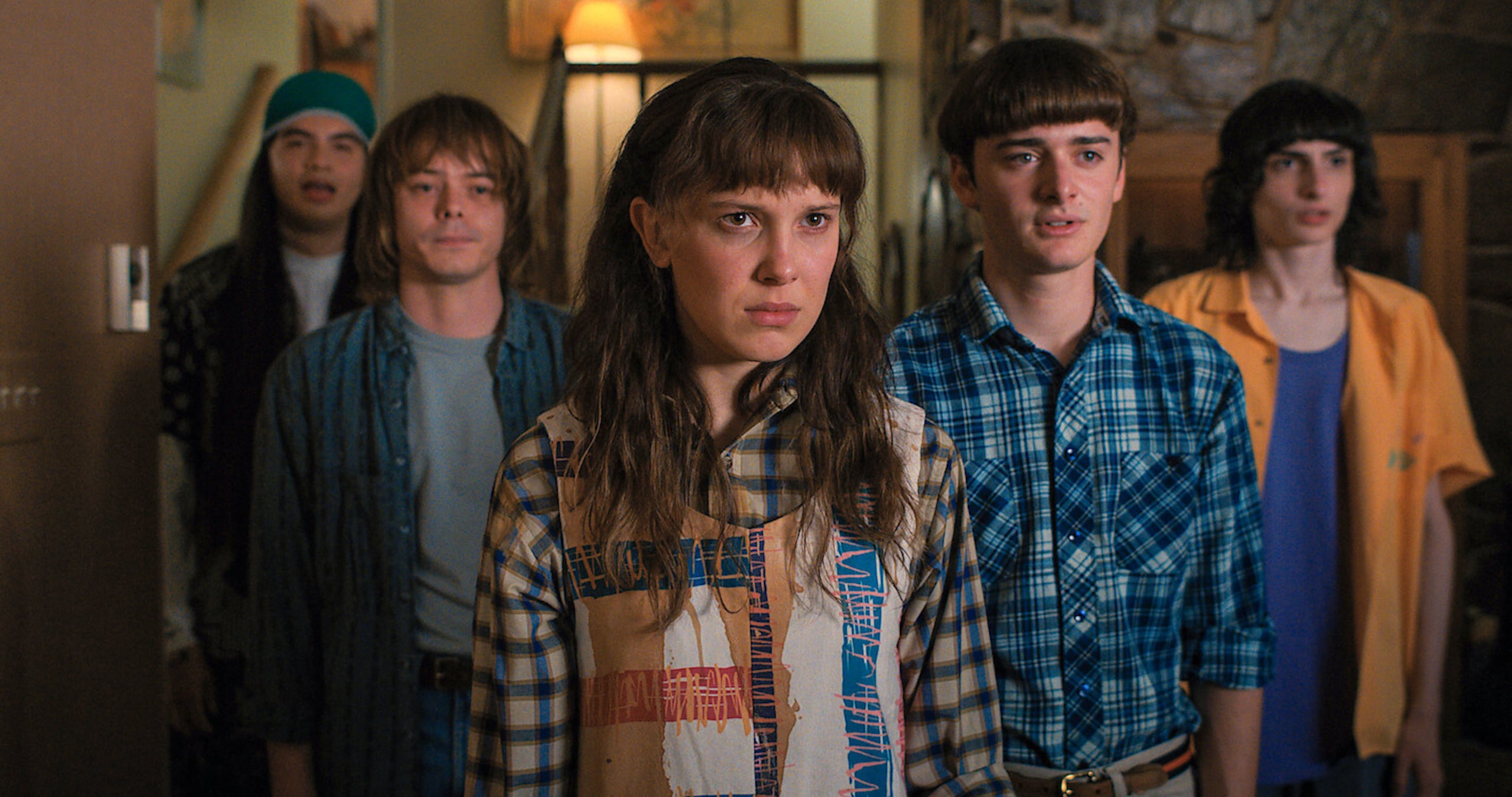 Parte del elenco de la cuarta temporada de la serie "Stranger Things".
