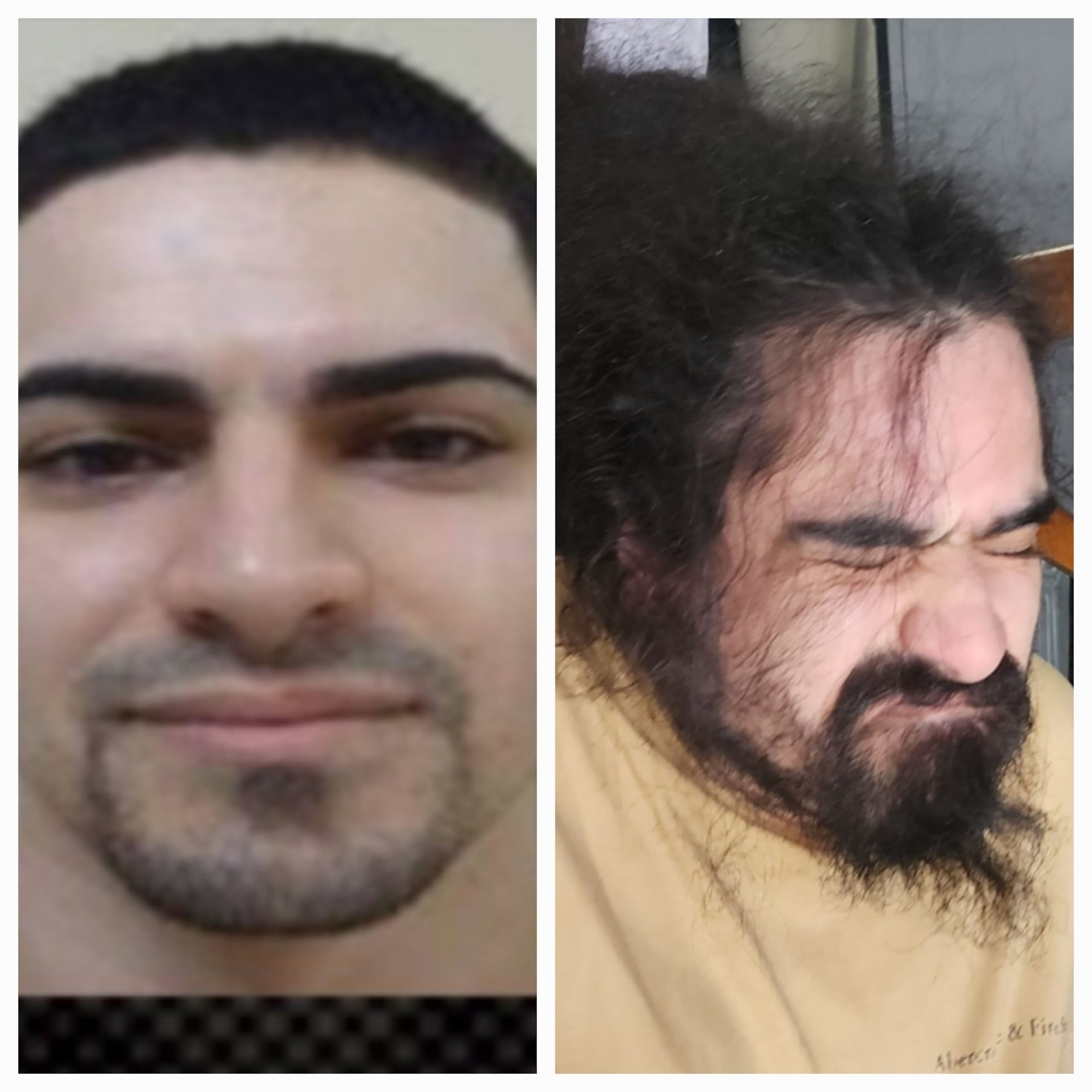 El fugitivo federal Carmelo Ortiz Vázquez, fue arrestado en Bayamón. En la foto se observa su transformación física.