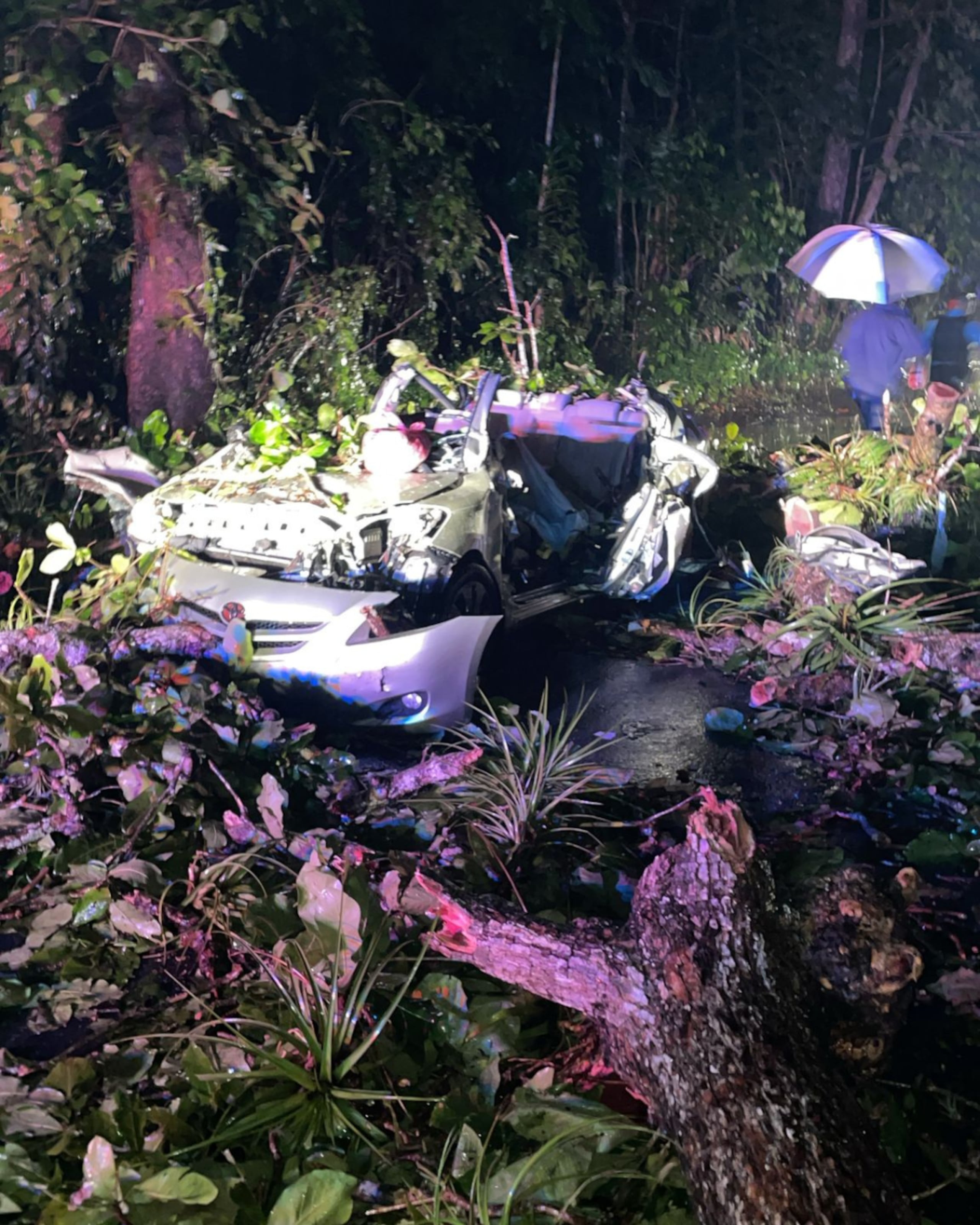 Accidente reportado en Toa Baja a consecuencia de las lluvias.