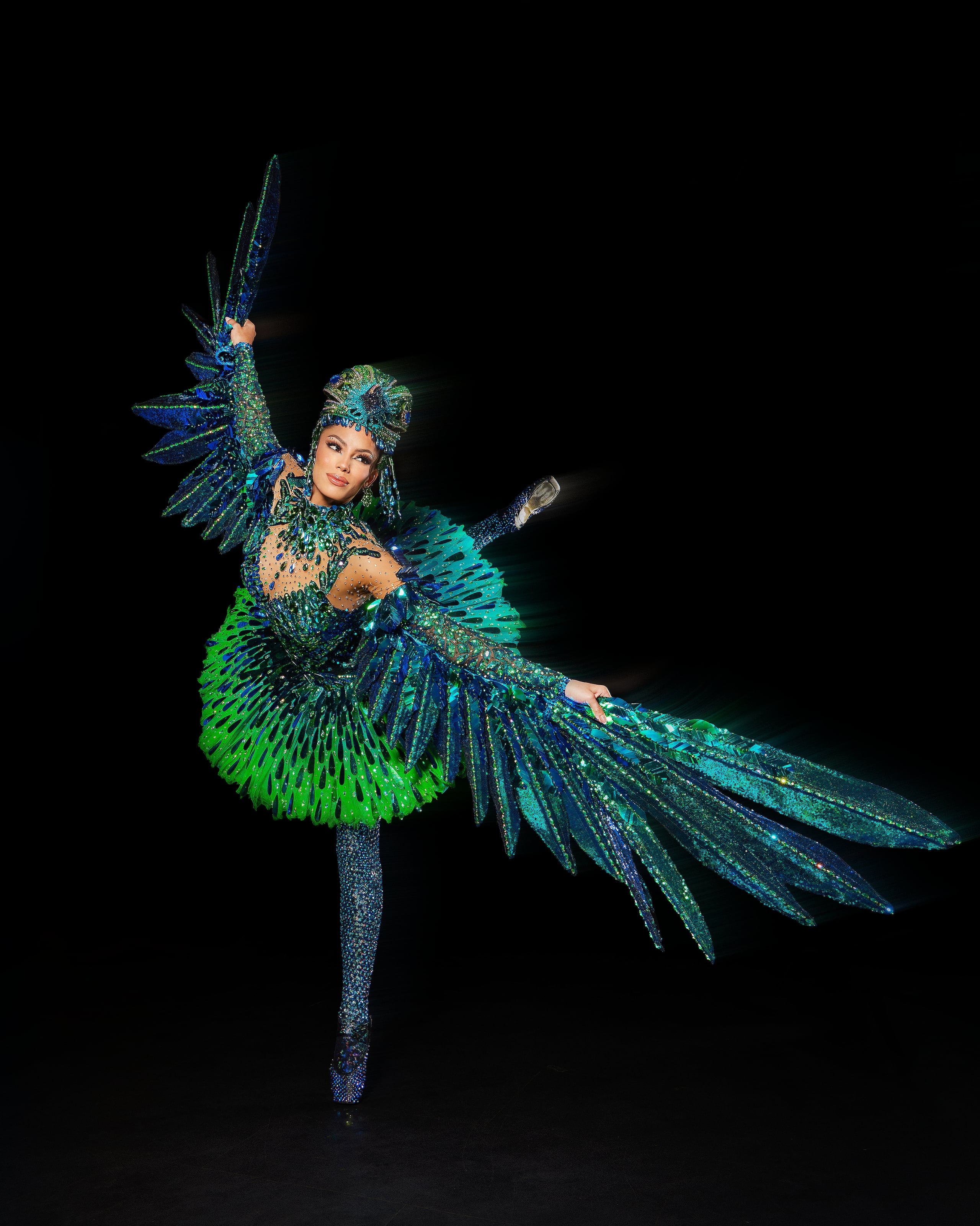 El diseño combina la pasión de Zashely por la naturaleza y su afición por el ballet.