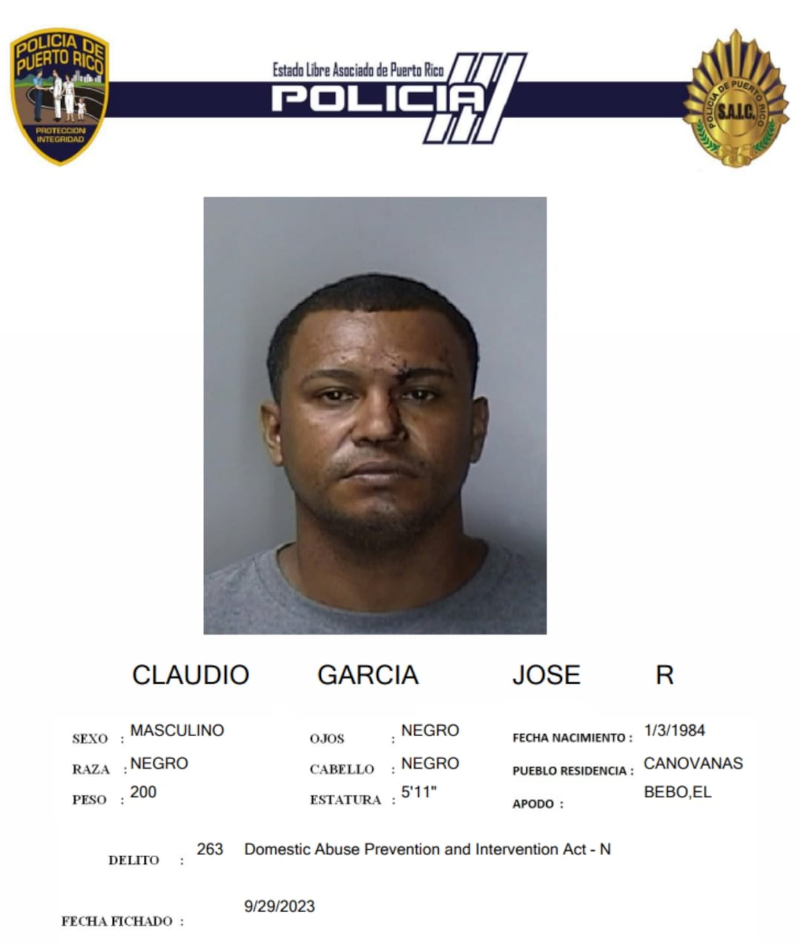 José R. Claudio García fue asesinado durante la madrugada del 24 de marzo, por su pareja, en una gasolinera en Río Grande.