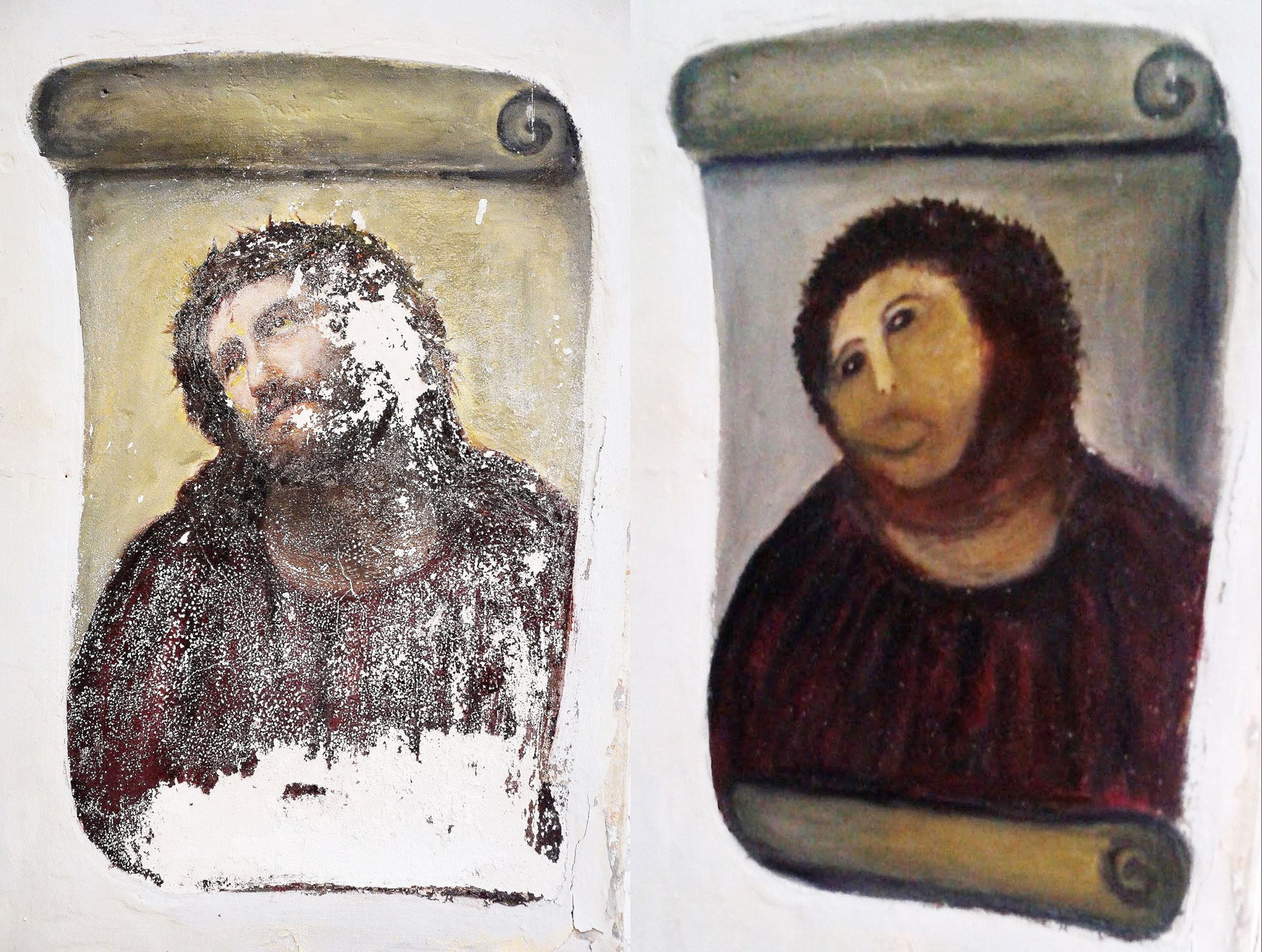 La mujer restauró el "Ecce Homo" en el 2012. (EFE)