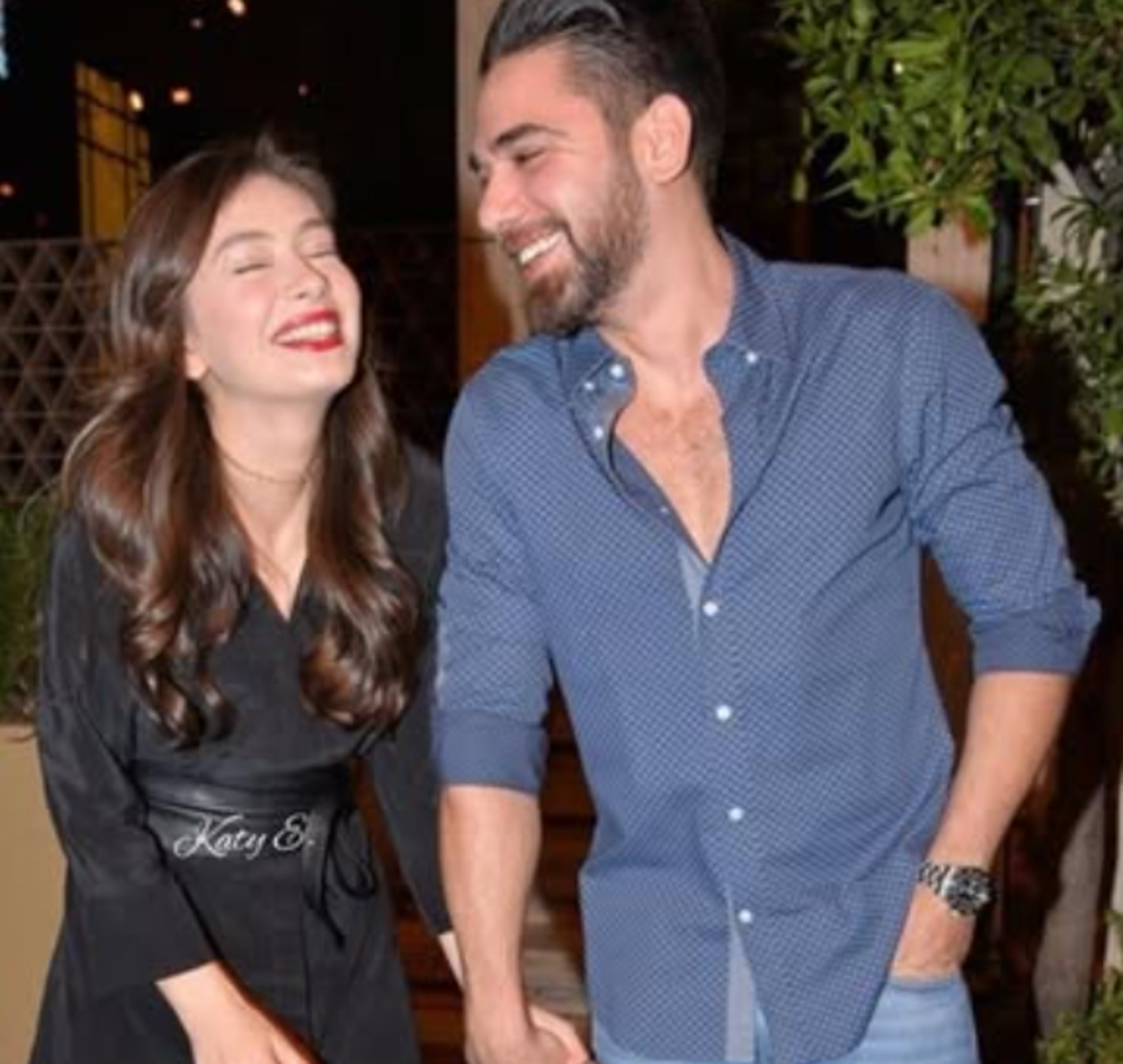 Neslihan Atagül y su esposo, Kadir Doğulu.