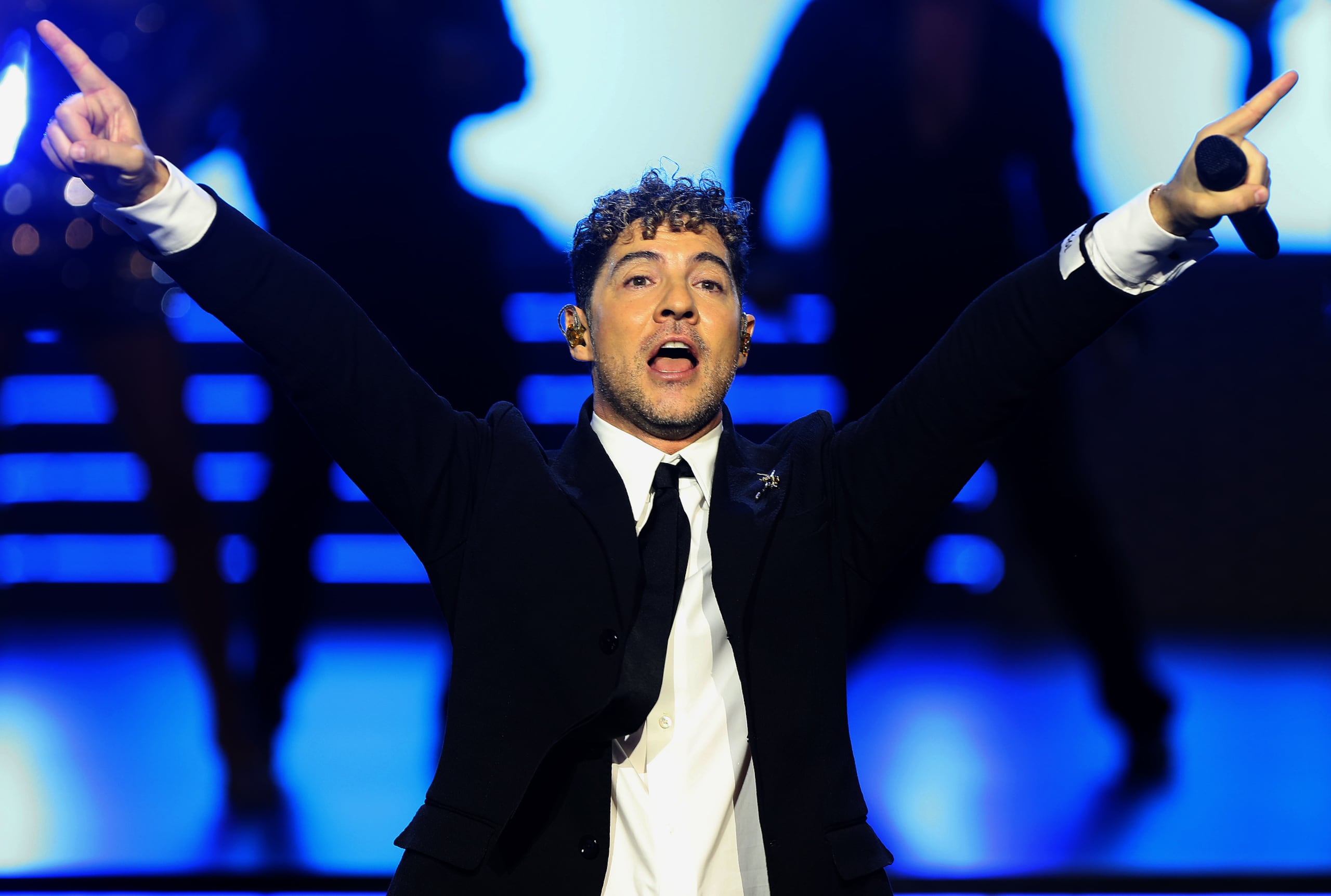 El cantante español David Bisbal actúa durante la undécima edición de los Premios Platino Xcaret 2024 este sábado, en Playa del Carmen, en Quintana Roo (México). EFE/Alonso Cupul
